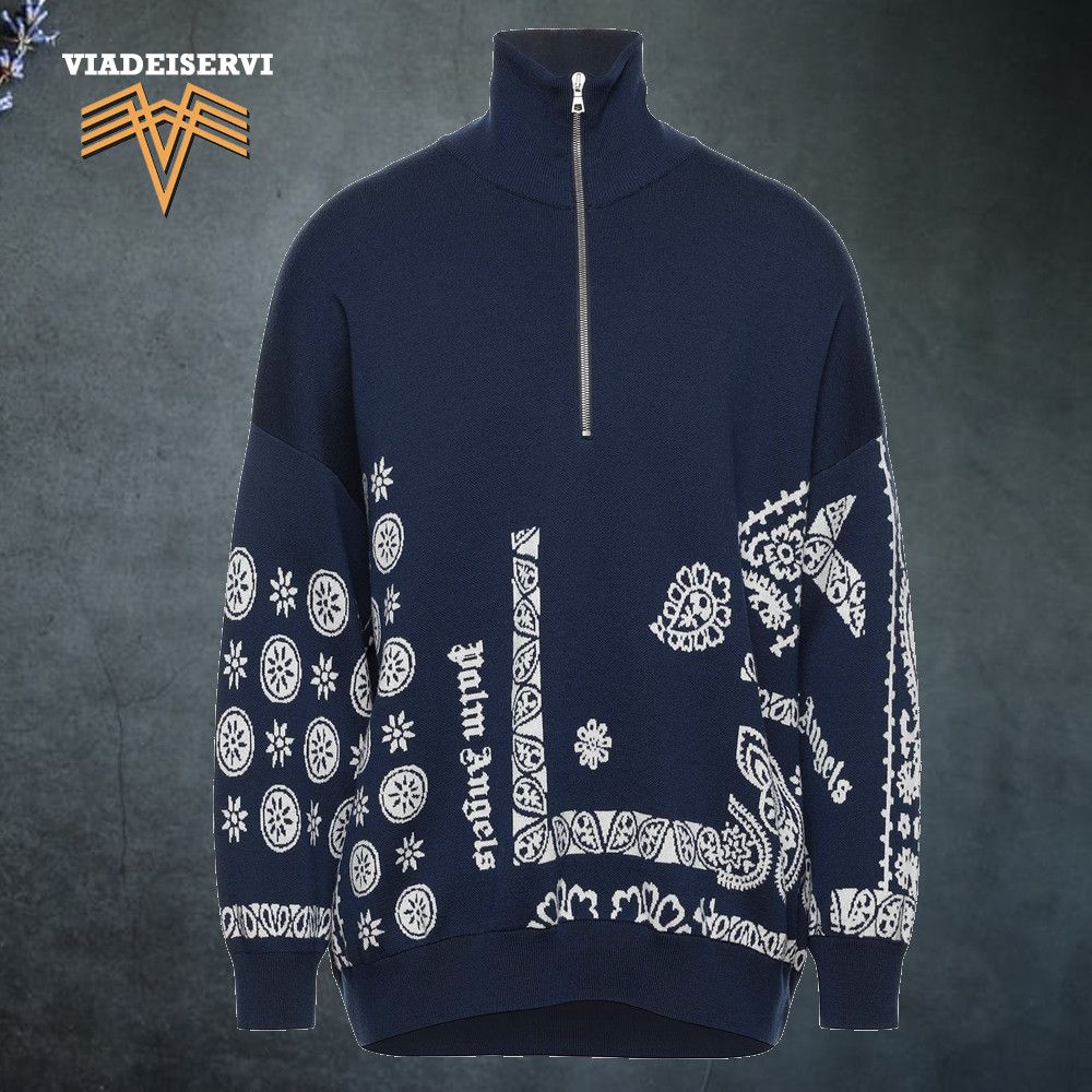 Palm Angels Palm Angels Sweaters Blue