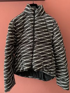 BALENCIAGA Black & Grey Monogram C Shape Jacket · VERGLE