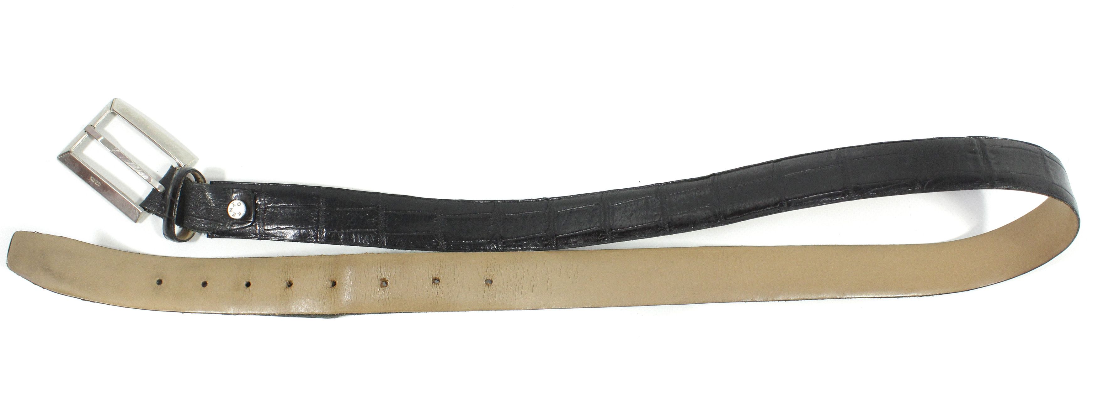 Kenzo Distressed Leather Belt Vintage Size ONE SIZE - 3 Thumbnail