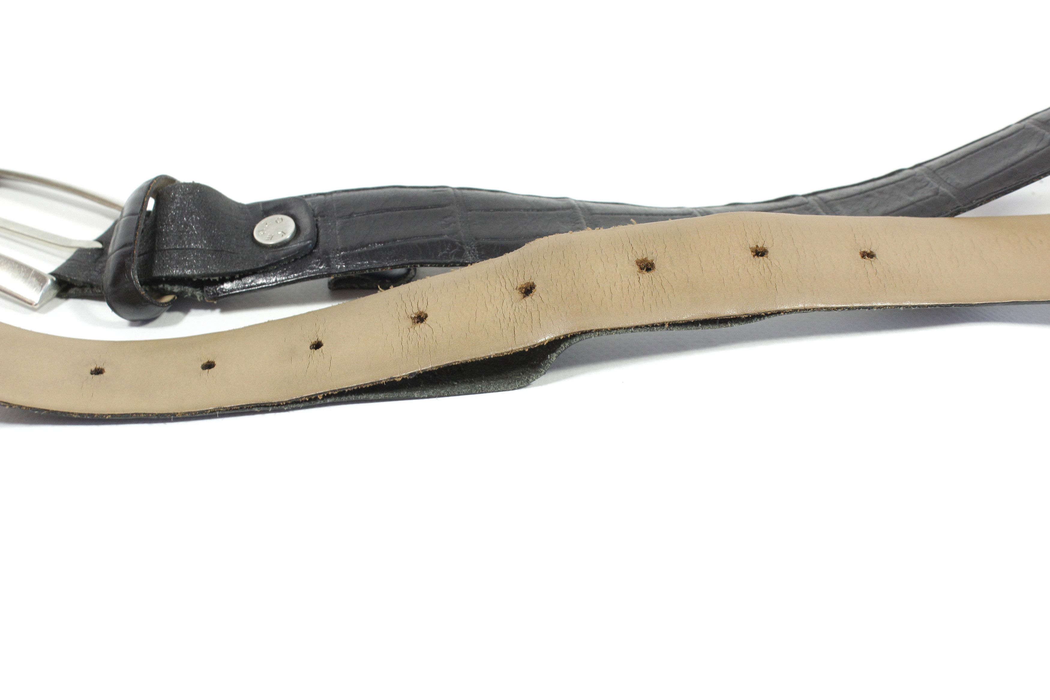 Kenzo Distressed Leather Belt Vintage Size ONE SIZE - 4 Thumbnail