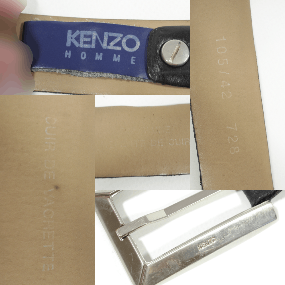 Kenzo Distressed Leather Belt Vintage Size ONE SIZE - 6 Thumbnail