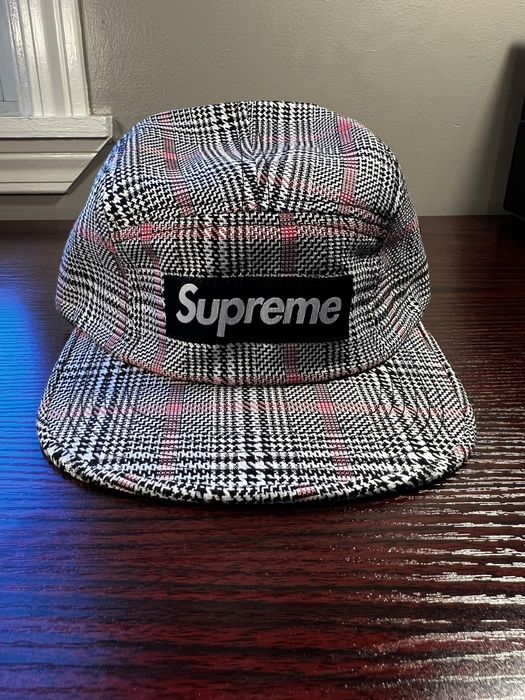 Supreme SUPREME SS15 MOD PLAID CAMP CAP BLACK NEW NEVER WORN | Grailed