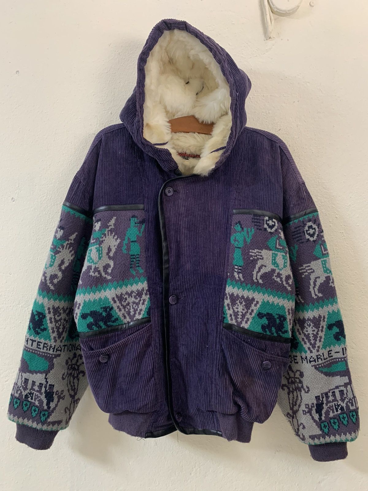 Japanese Brand Albemarle Nice Design Corduroy Hoodie Jacket Size US L / EU 52-54 / 3 - 1 Thumbnail