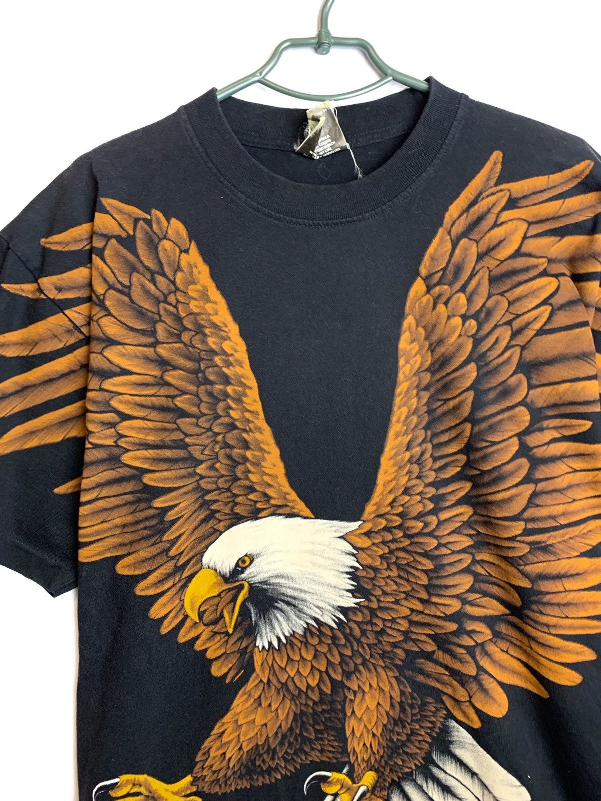 Vintage Vintage 90s BIG EAGLES DESIGN Full Print T-Shirt Size US L / EU 52-54 / 3 - 4 Thumbnail