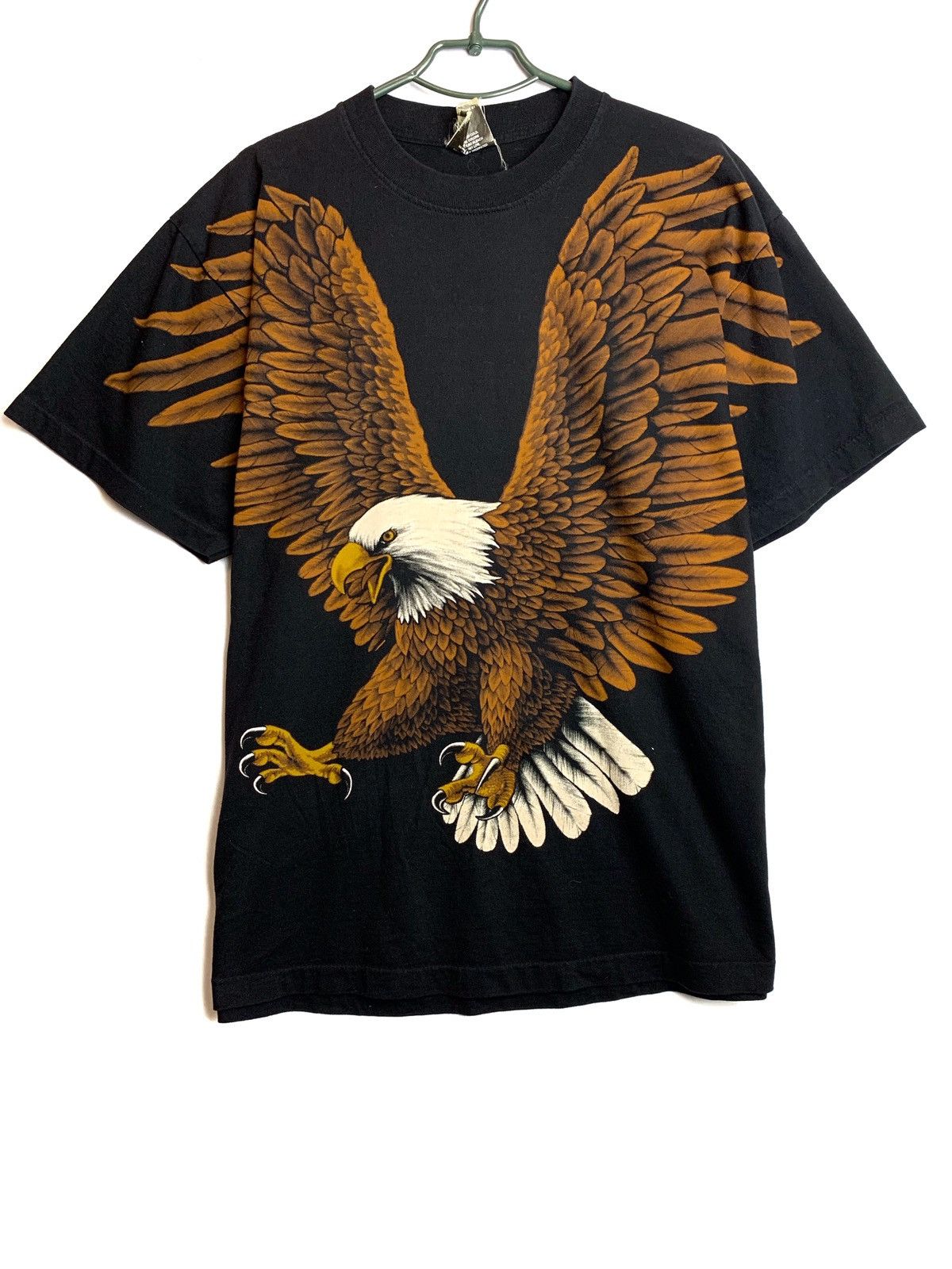 Vintage Vintage 90s BIG EAGLES DESIGN Full Print T-Shirt Size US L / EU 52-54 / 3 - 1 Thumbnail