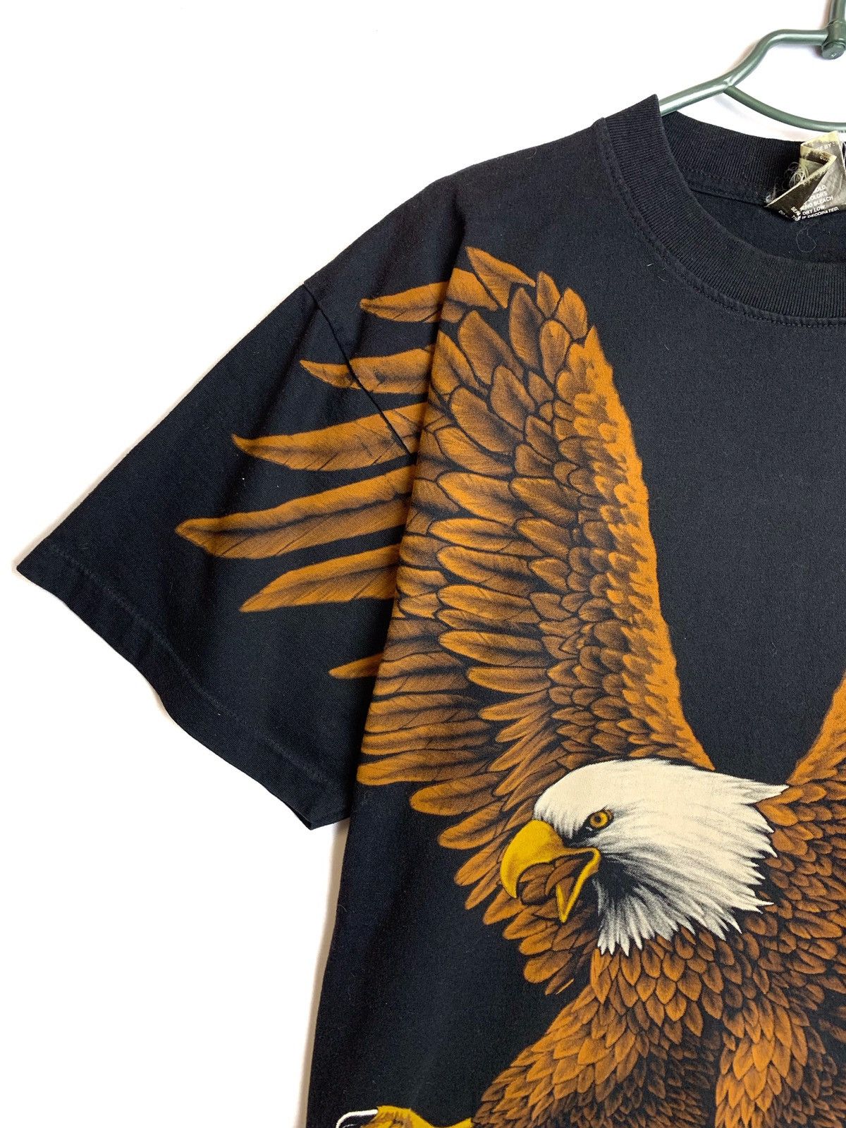 Vintage Vintage 90s BIG EAGLES DESIGN Full Print T-Shirt Size US L / EU 52-54 / 3 - 3 Thumbnail