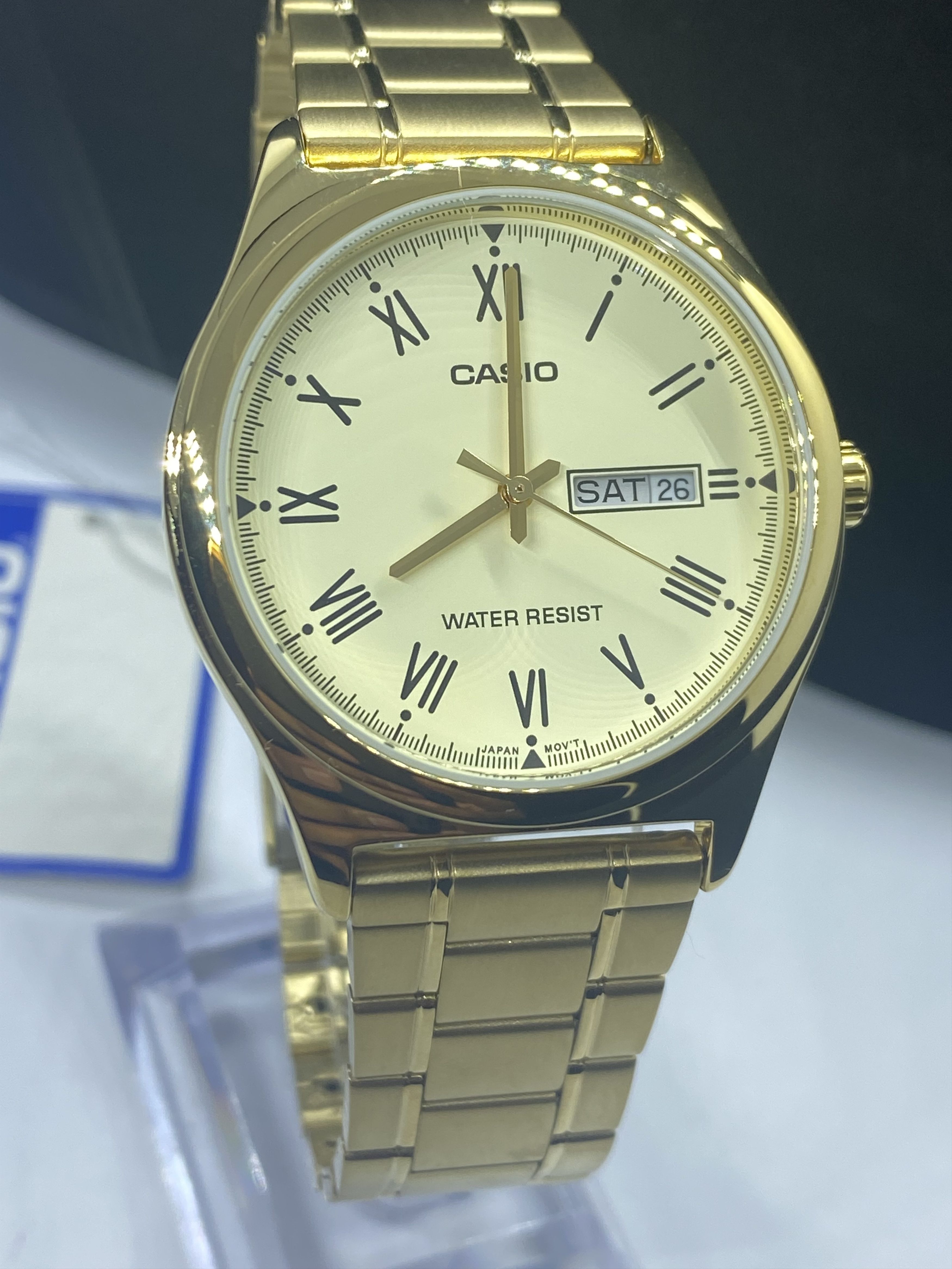 CASIO WATCH 38mm Diameter Men Regular Size in Stainless