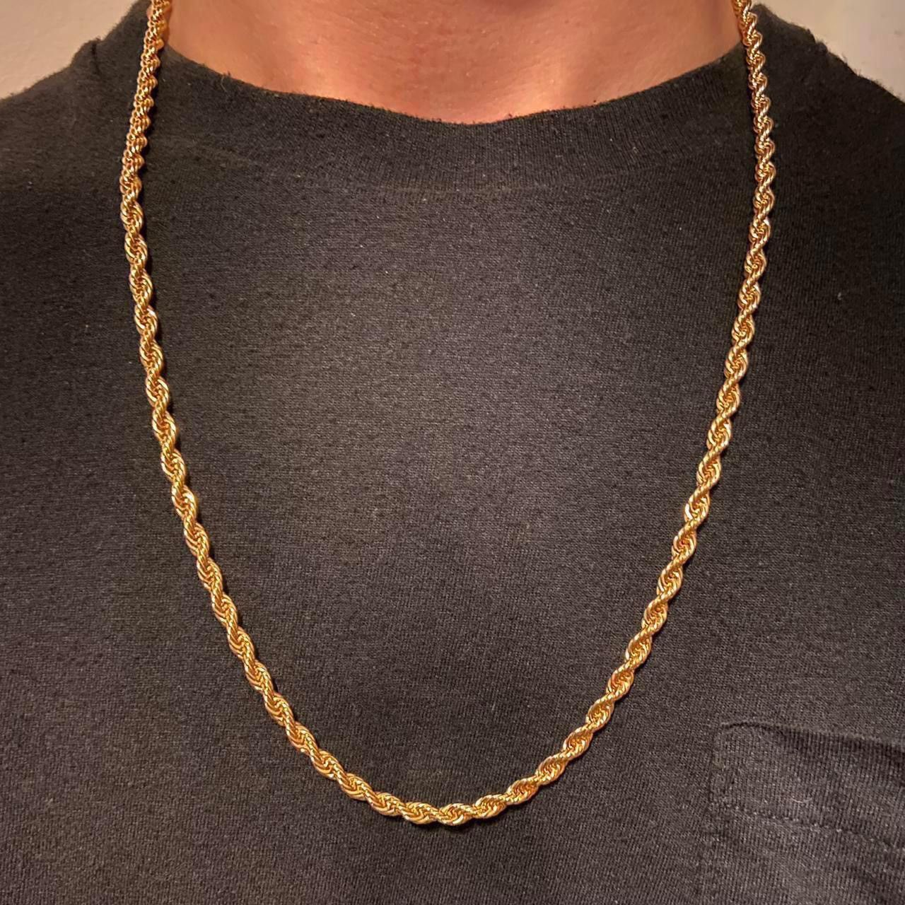 Gold Chain Gold Chain 14k Gold Rope Chain 24in 4mm Grailed