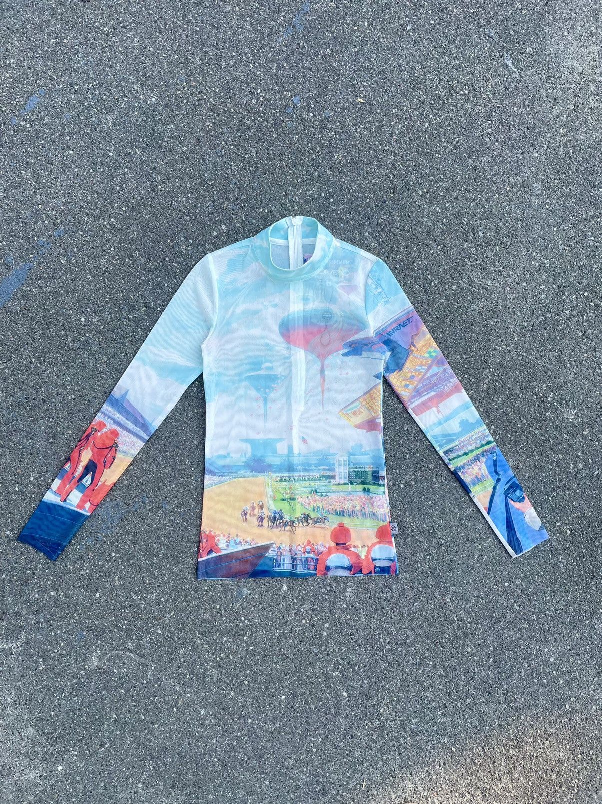 Opening Ceremony × Vintage Rare! Mesh Opening Ceremony x Syd Mead Art Long Sleeves Size US XS / EU 42 / 0 - 2 Thumbnail