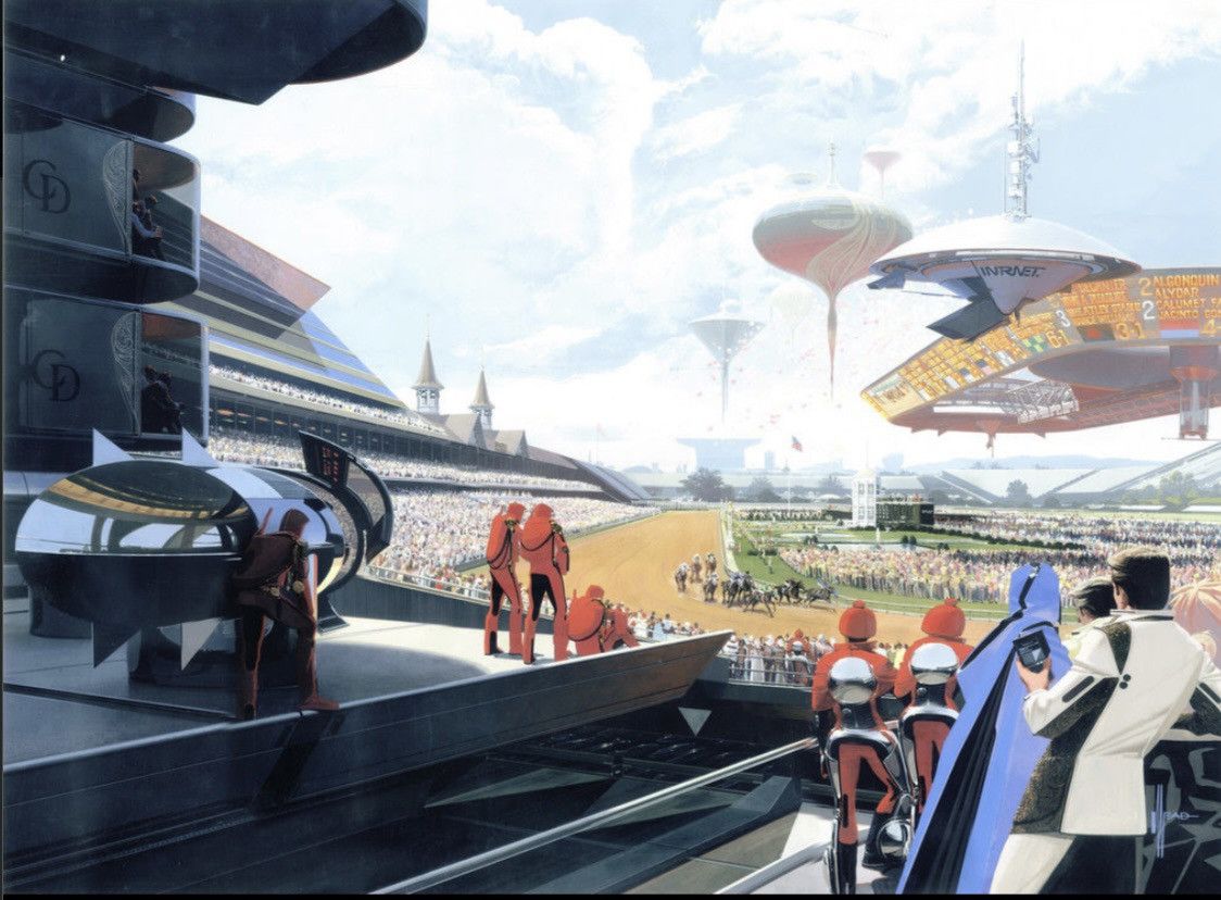 Opening Ceremony × Vintage Rare! Mesh Opening Ceremony x Syd Mead Art Long Sleeves Size US XS / EU 42 / 0 - 14 Thumbnail