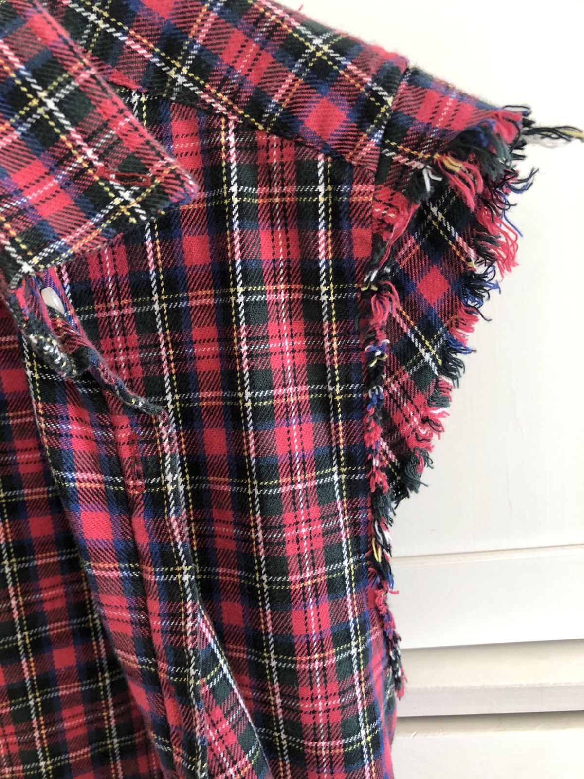 Topman Cut off plaid Size US M / EU 48-50 / 2 - 4 Thumbnail