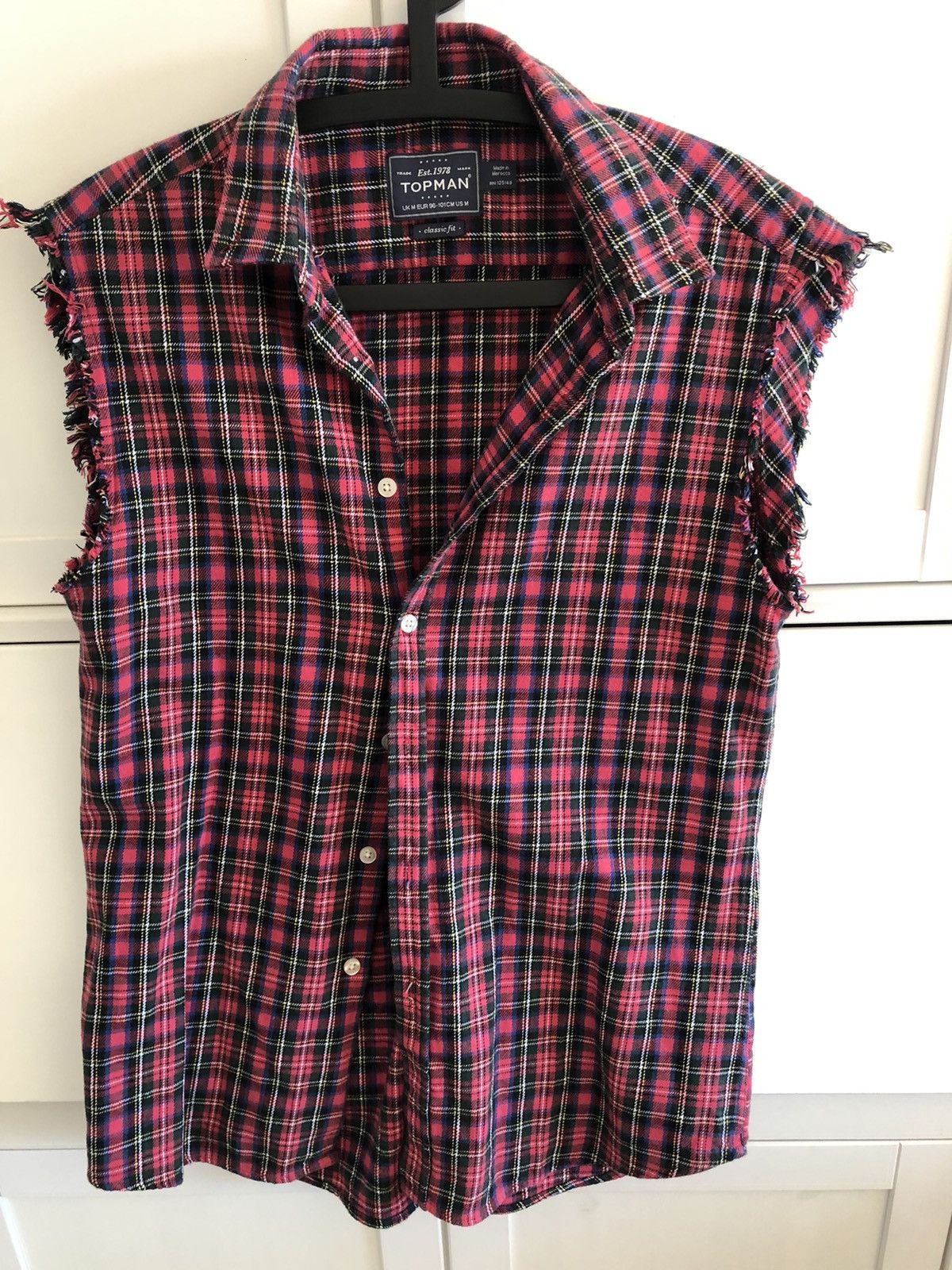 Topman Cut off plaid Size US M / EU 48-50 / 2 - 1 Thumbnail