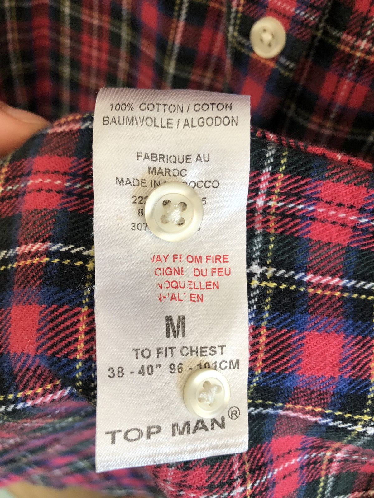 Topman Cut off plaid Size US M / EU 48-50 / 2 - 3 Thumbnail