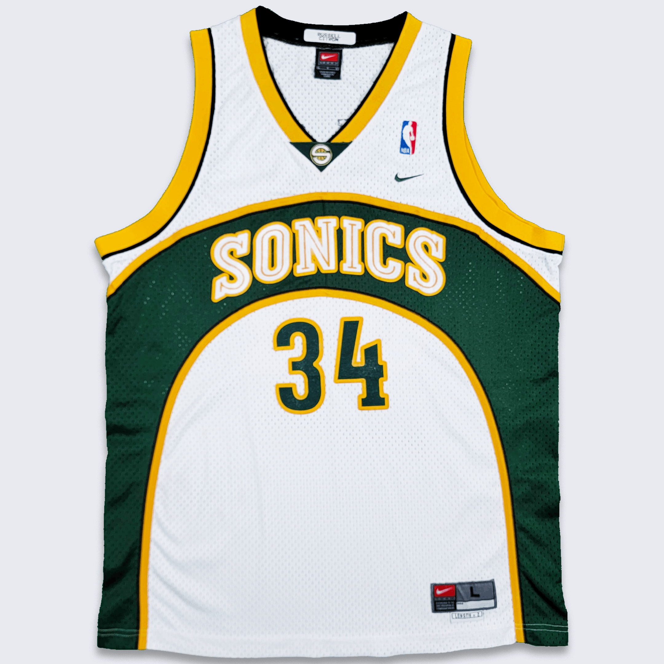 Kit de lettrage Seattle Supersonics pour un maillot maison authentique - « ALLEN » #34 - France