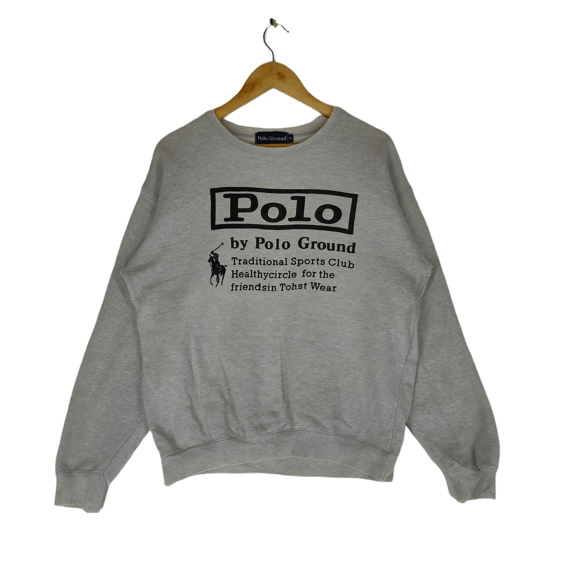 Vintage Vintage POLO By POLO GROUND Spellout Sweatshirt Pullover Size US L / EU 52-54 / 3 - 1 Thumbnail