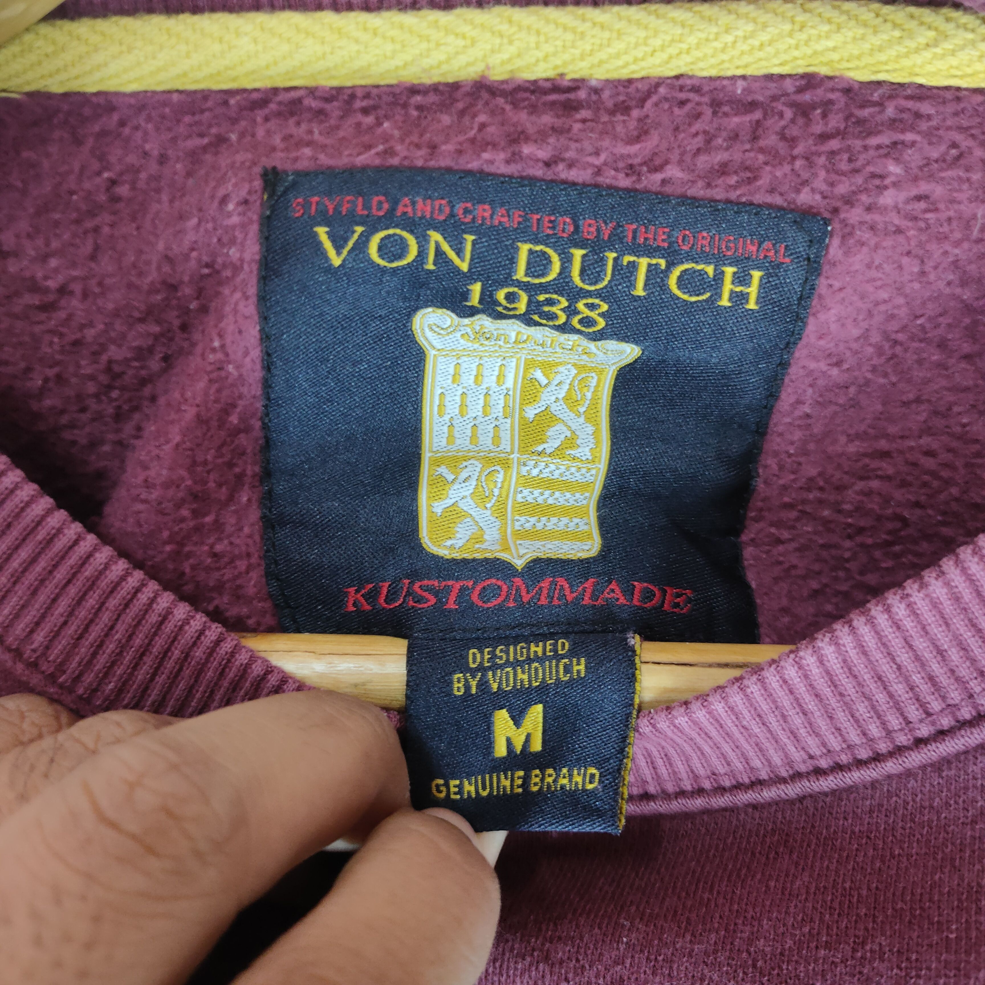 Vintage Vintage VON DUTCH KUSTOMADE Patches Logo Sweatshirt Size US M / EU 48-50 / 2 - 6 Thumbnail