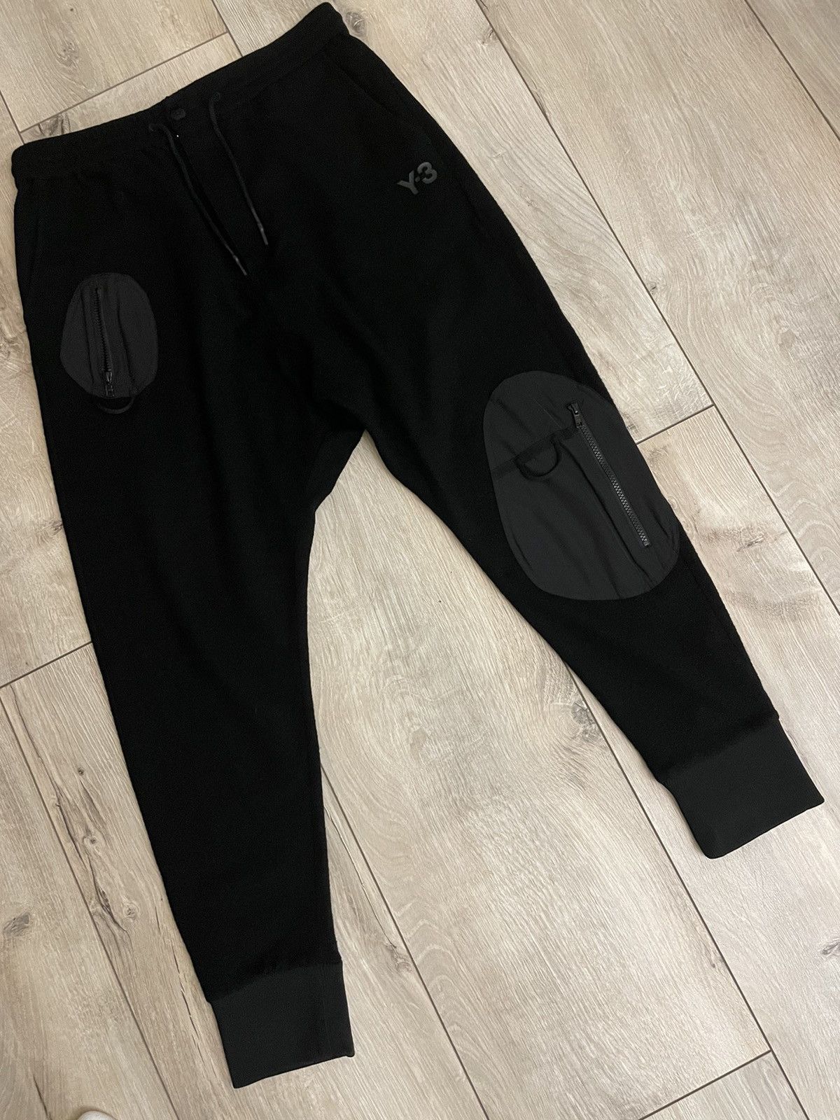 Y-3 × Yohji Yamamoto Y-3 suit band sweatshirt + wool jersey cuffed pants Size 50S - 12 Thumbnail