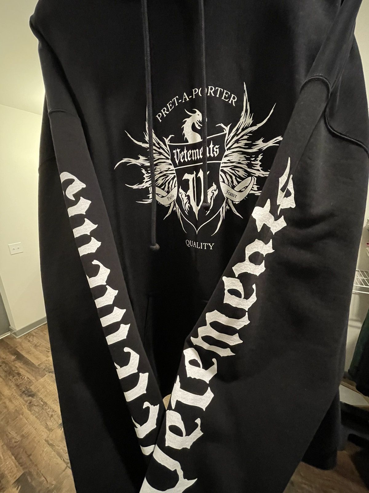 Vetements Vetements gothic black label hoodie Grailed