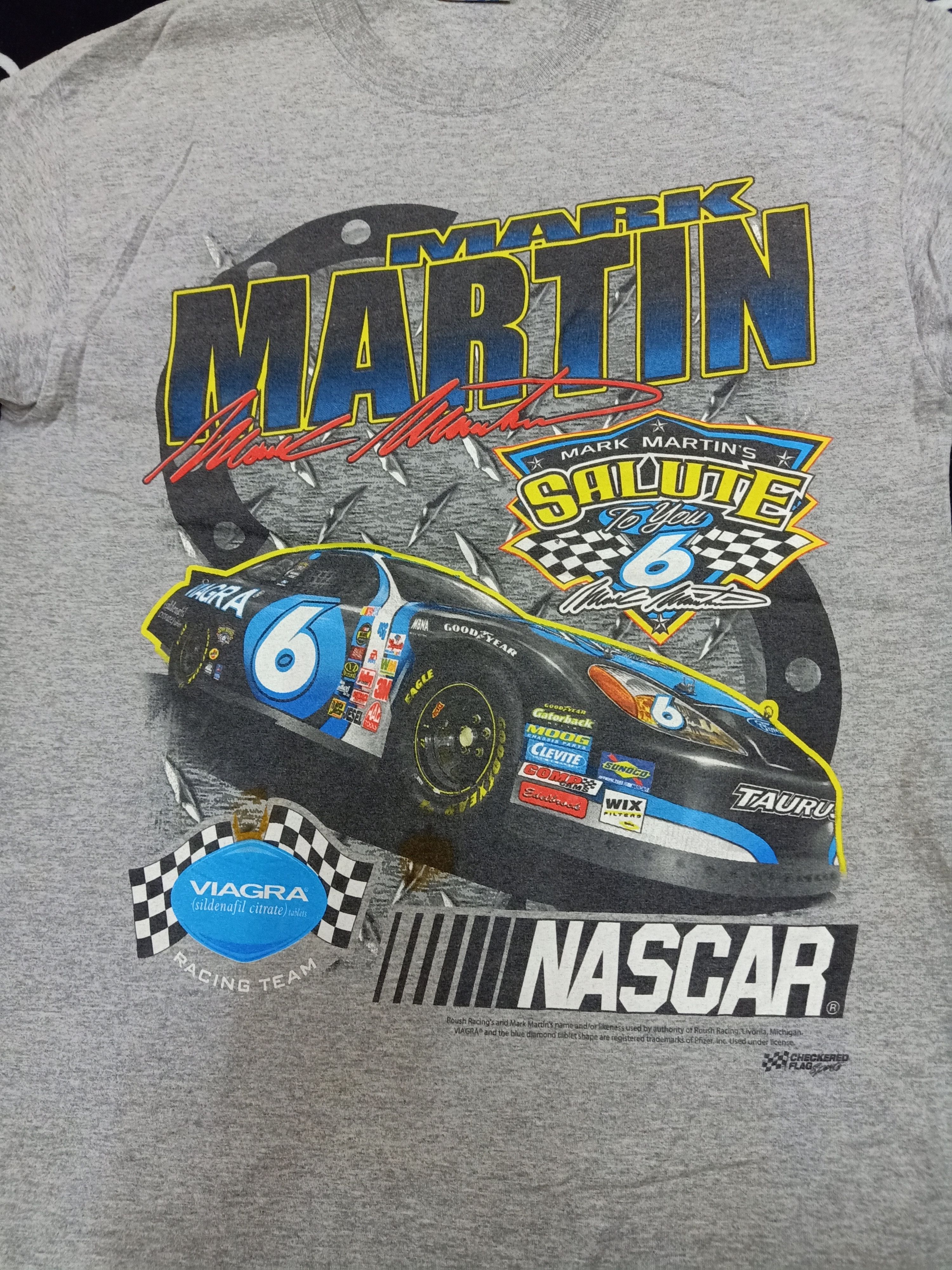 NASCAR × Vintage M&O X NASCAR MARK MARTIN Viagra Racing Team Big Logo Tee Size US M / EU 48-50 / 2 - 3 Thumbnail