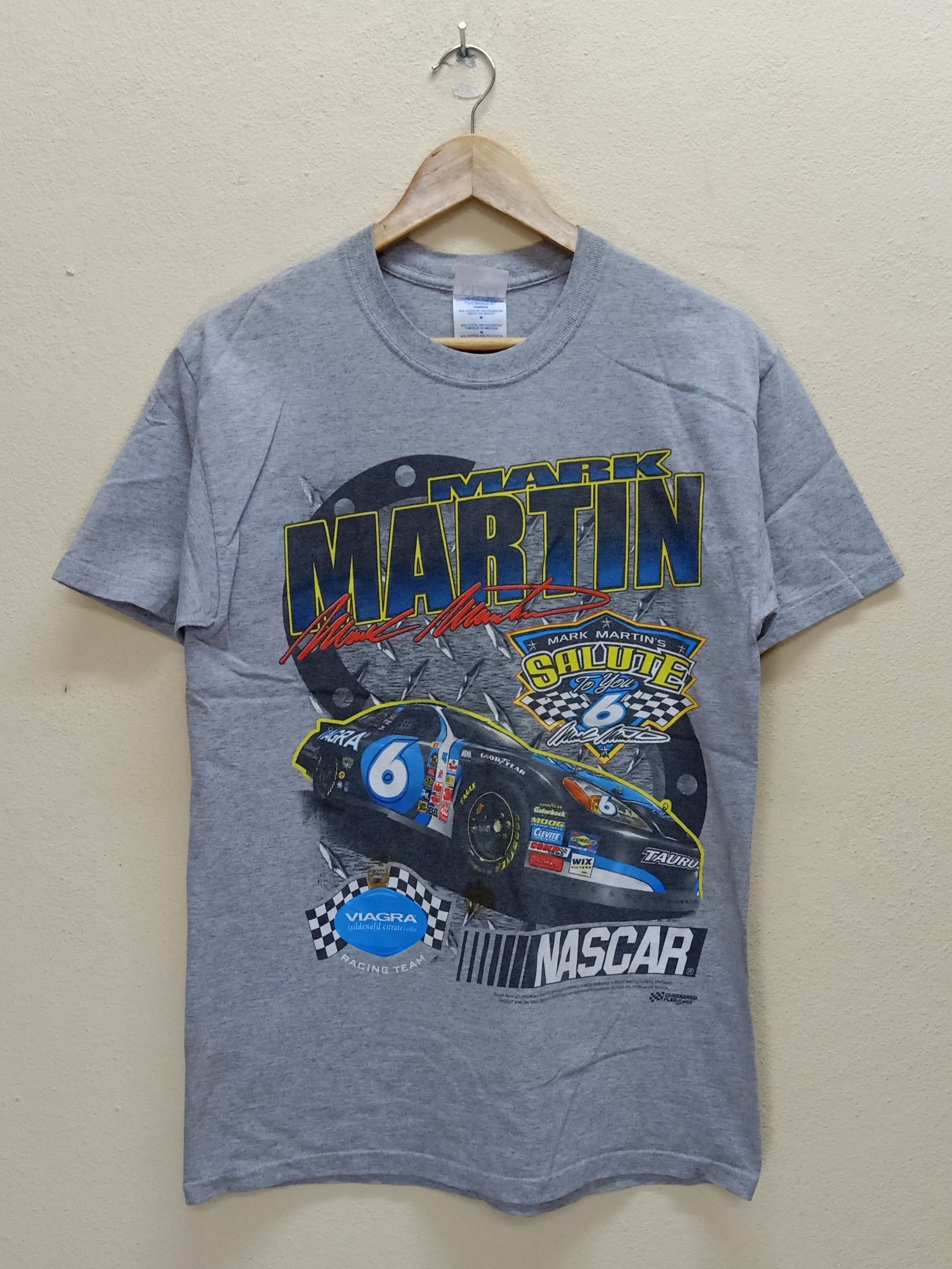 NASCAR × Vintage M&O X NASCAR MARK MARTIN Viagra Racing Team Big Logo Tee Size US M / EU 48-50 / 2 - 1 Thumbnail