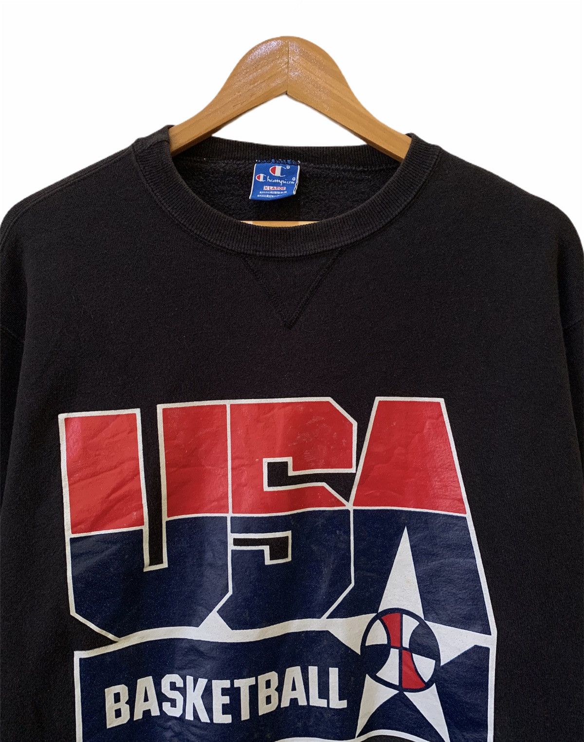 Champion VINTAGE 90s CHAMPIONS USA BASKETBALL RARE SWEATSHIRT Size US XL / EU 56 / 4 - 2 Thumbnail