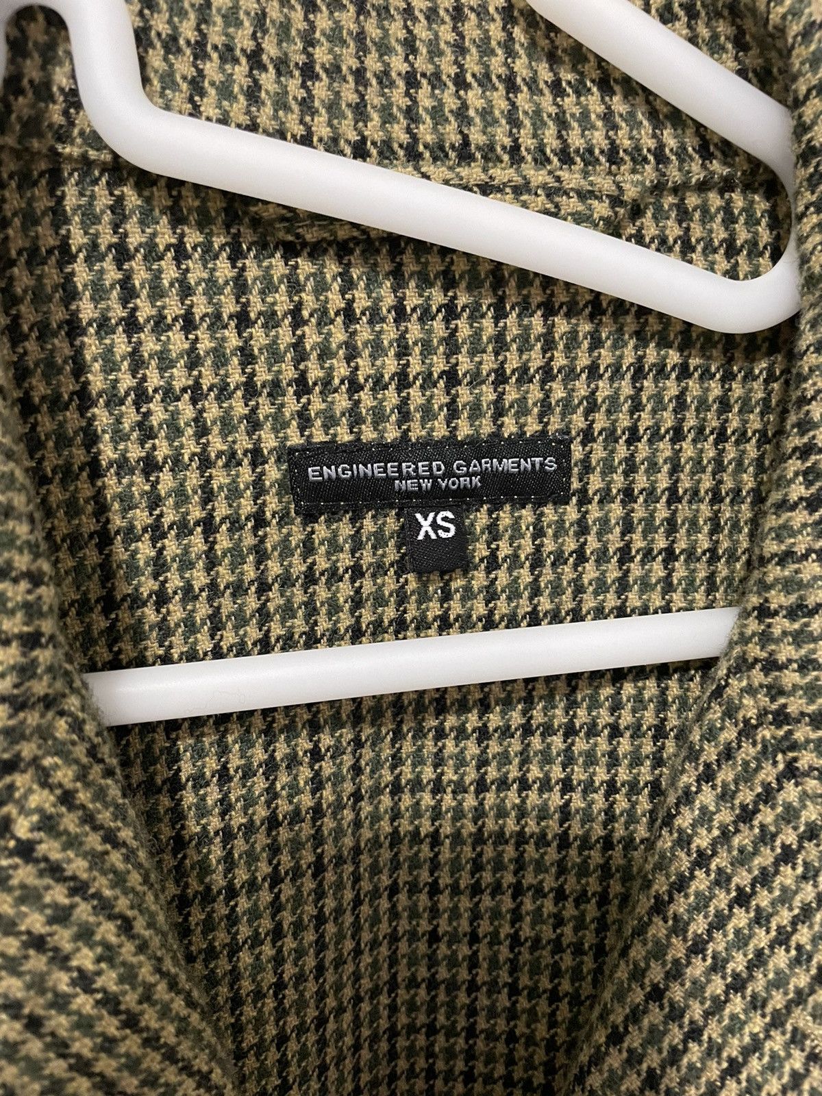 Engineered Garments Loiter Jacket - Wool Gunclub Check Tan/Green 