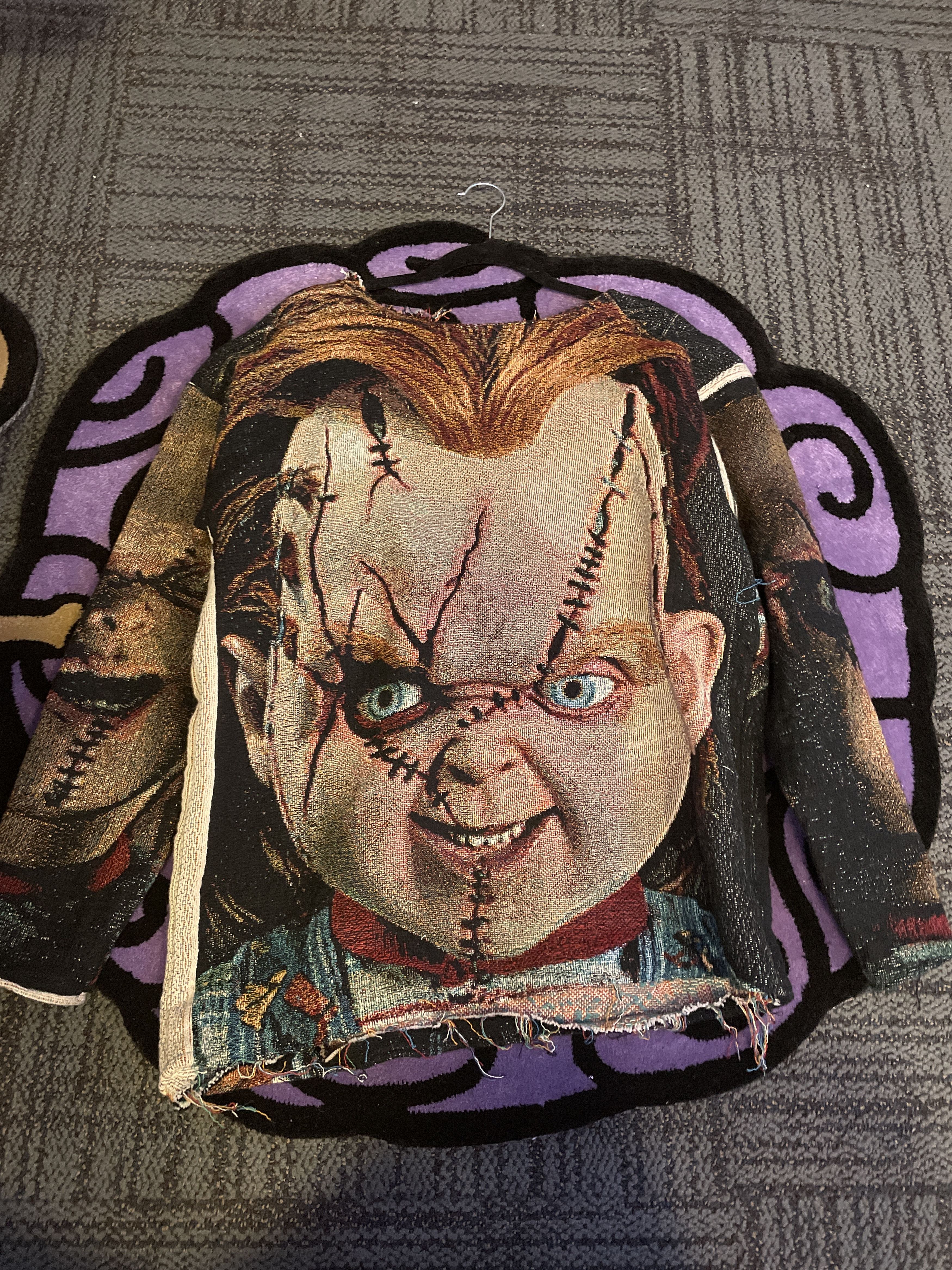 Nirvana Custom NYRVA made 1/1 Chucky tapestry sweatshirt Size US L / EU 52-54 / 3 - 1 Thumbnail