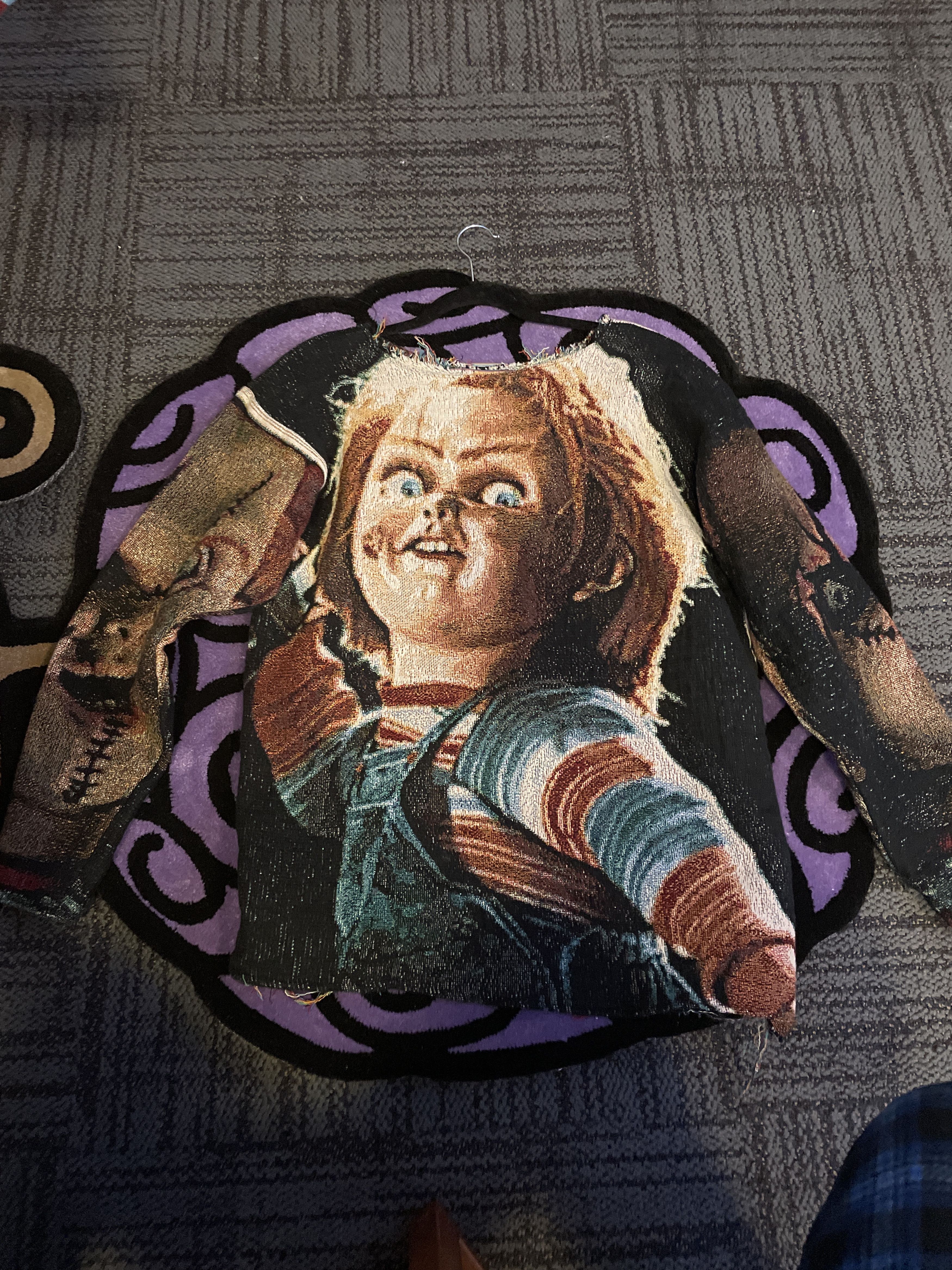 Nirvana Custom NYRVA made 1/1 Chucky tapestry sweatshirt Size US L / EU 52-54 / 3 - 2 Thumbnail
