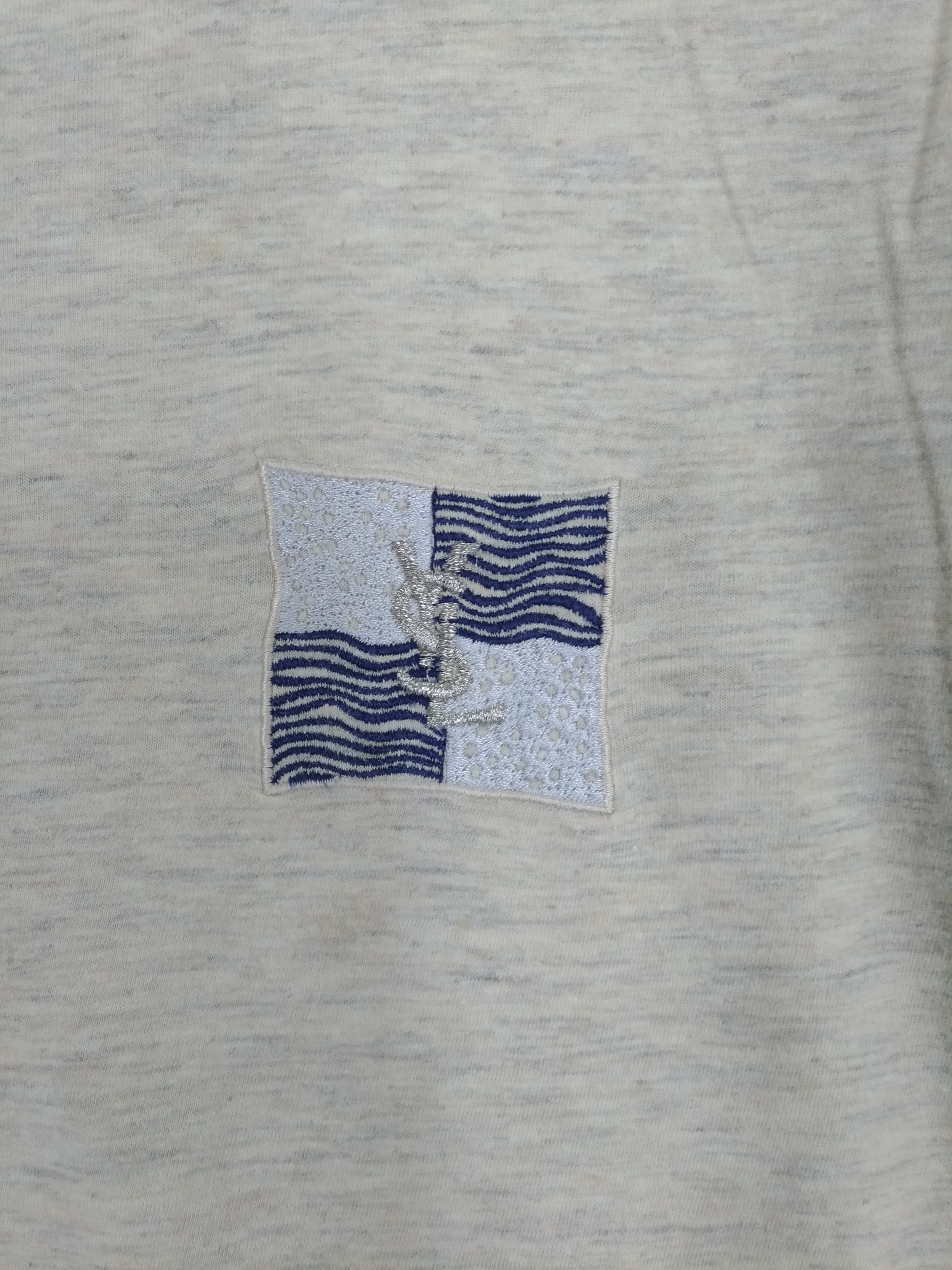 Yves Saint Laurent Heavy used YSL YvesSaintLaurent T-shirt Ringer Roundneck Size US M / EU 48-50 / 2 - 9 Thumbnail