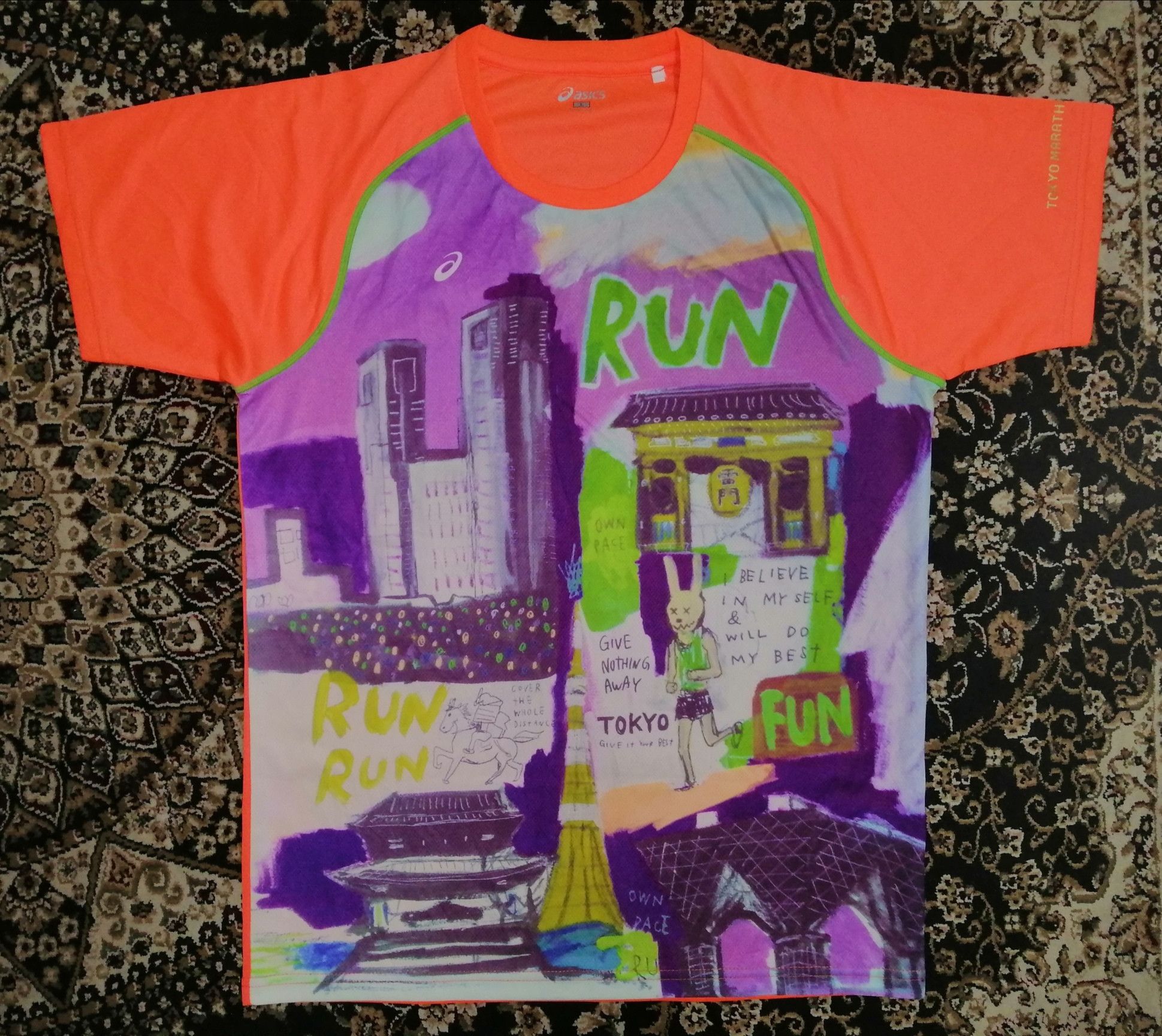 Asics AWESOME GRAPHIC DESIGN ASICS JERSEY TOKYO MARATHON 15 Size US L / EU 52-54 / 3 - 1 Thumbnail