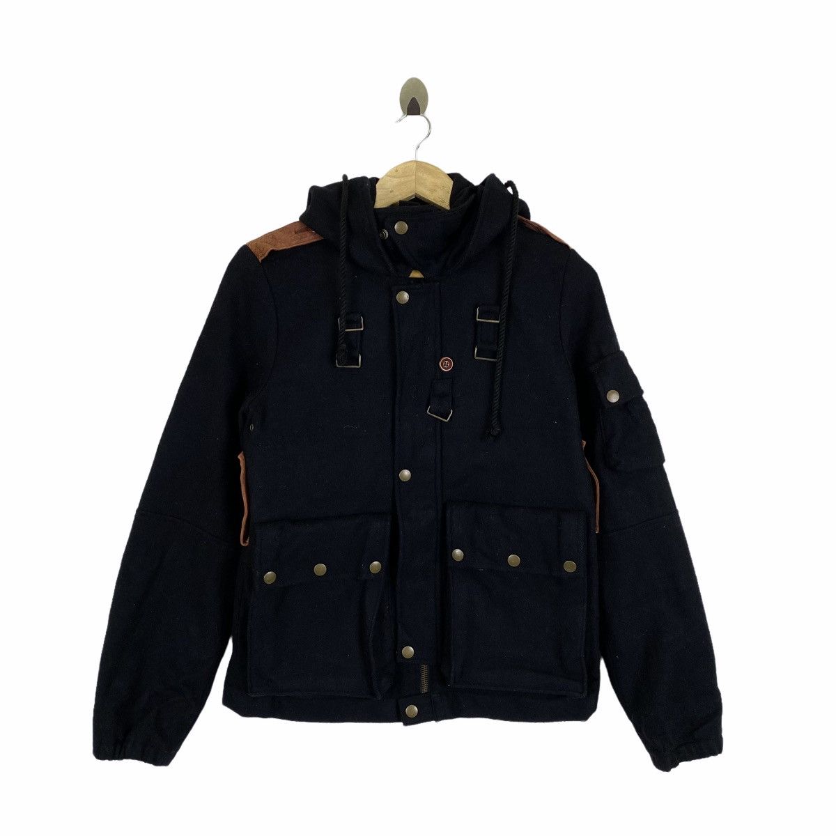 Pledge PLEDGE Japanese Brand Wool Workwear Design Hoodie Jacket Size US XS / EU 42 / 0 - 2 Thumbnail