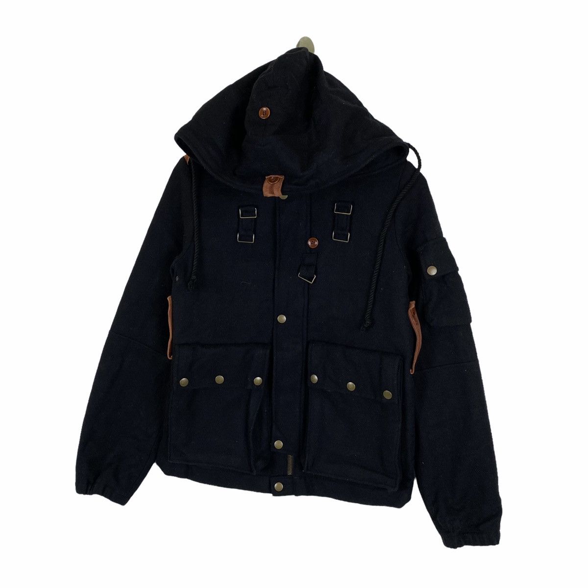 Pledge PLEDGE Japanese Brand Wool Workwear Design Hoodie Jacket Size US XS / EU 42 / 0 - 5 Thumbnail
