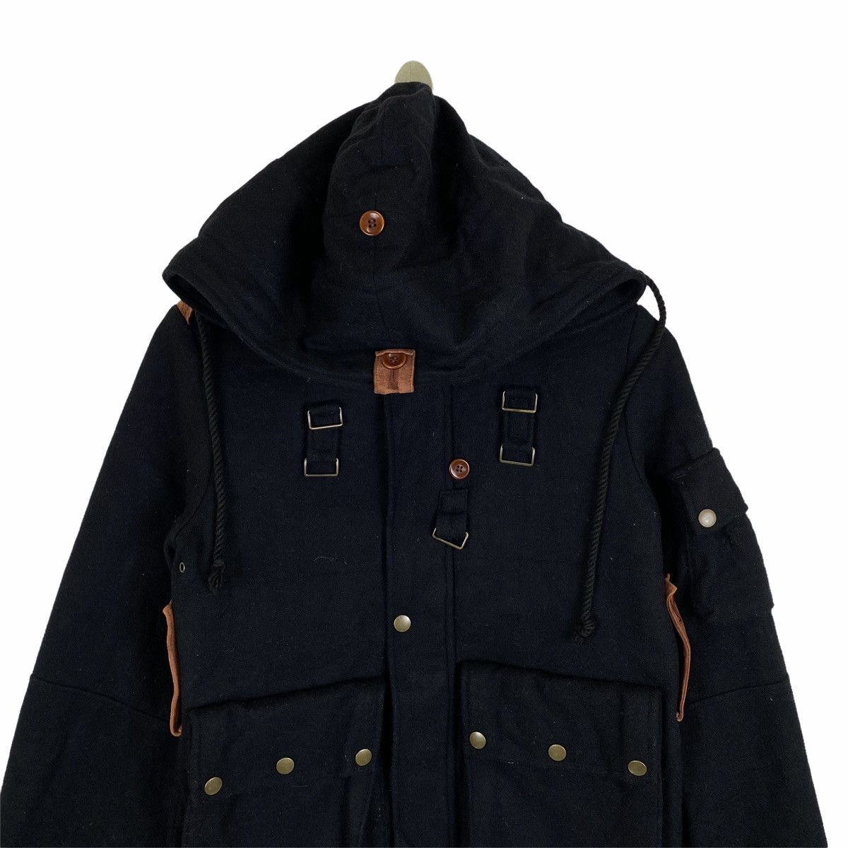 Pledge PLEDGE Japanese Brand Wool Workwear Design Hoodie Jacket Size US XS / EU 42 / 0 - 6 Thumbnail