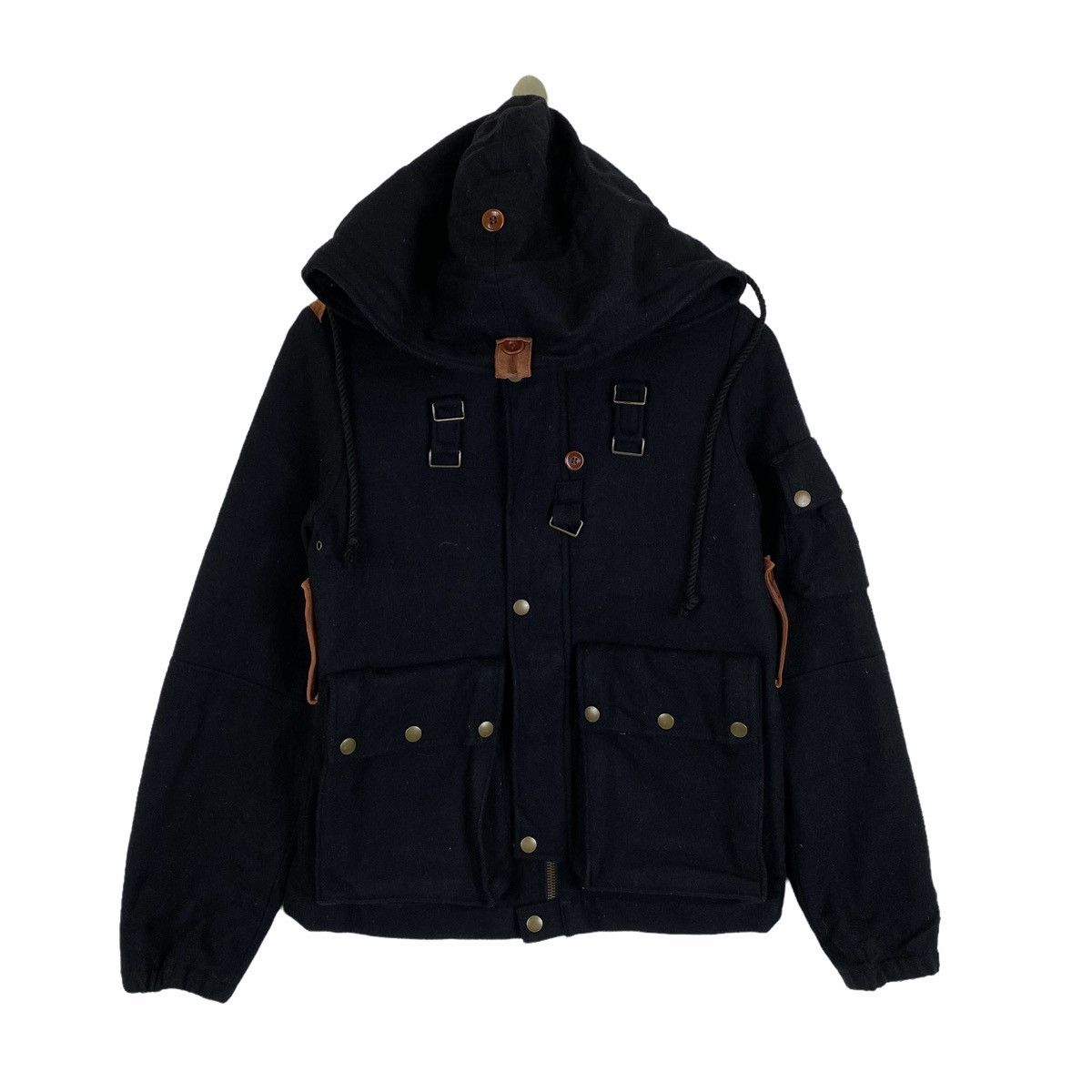 Pledge PLEDGE Japanese Brand Wool Workwear Design Hoodie Jacket Size US XS / EU 42 / 0 - 1 Thumbnail