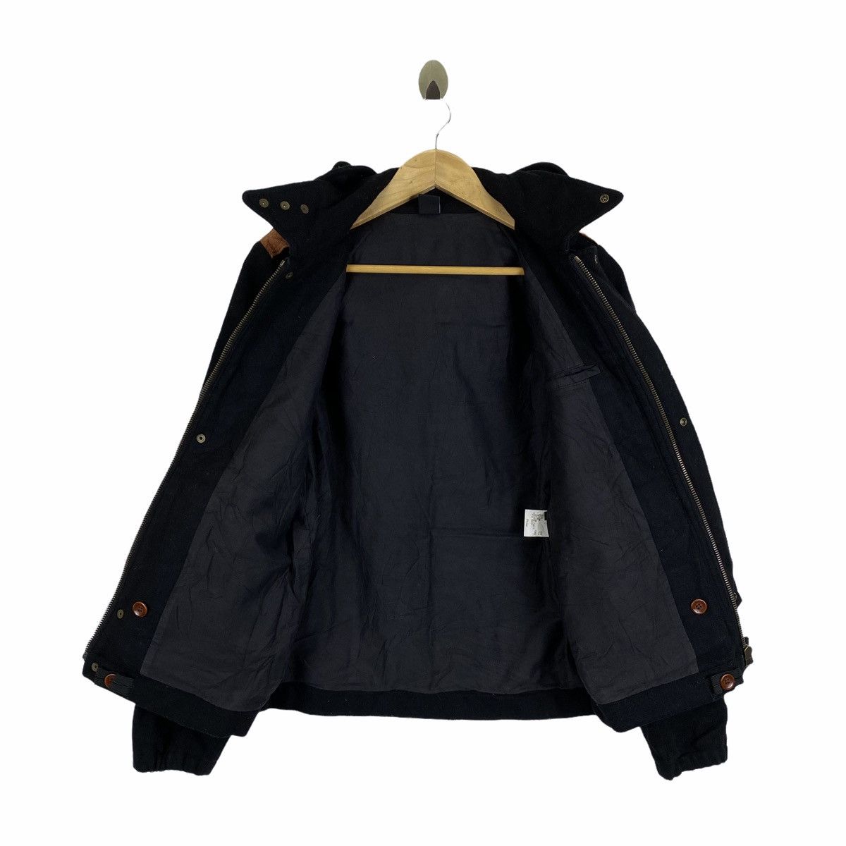 Pledge PLEDGE Japanese Brand Wool Workwear Design Hoodie Jacket Size US XS / EU 42 / 0 - 4 Thumbnail