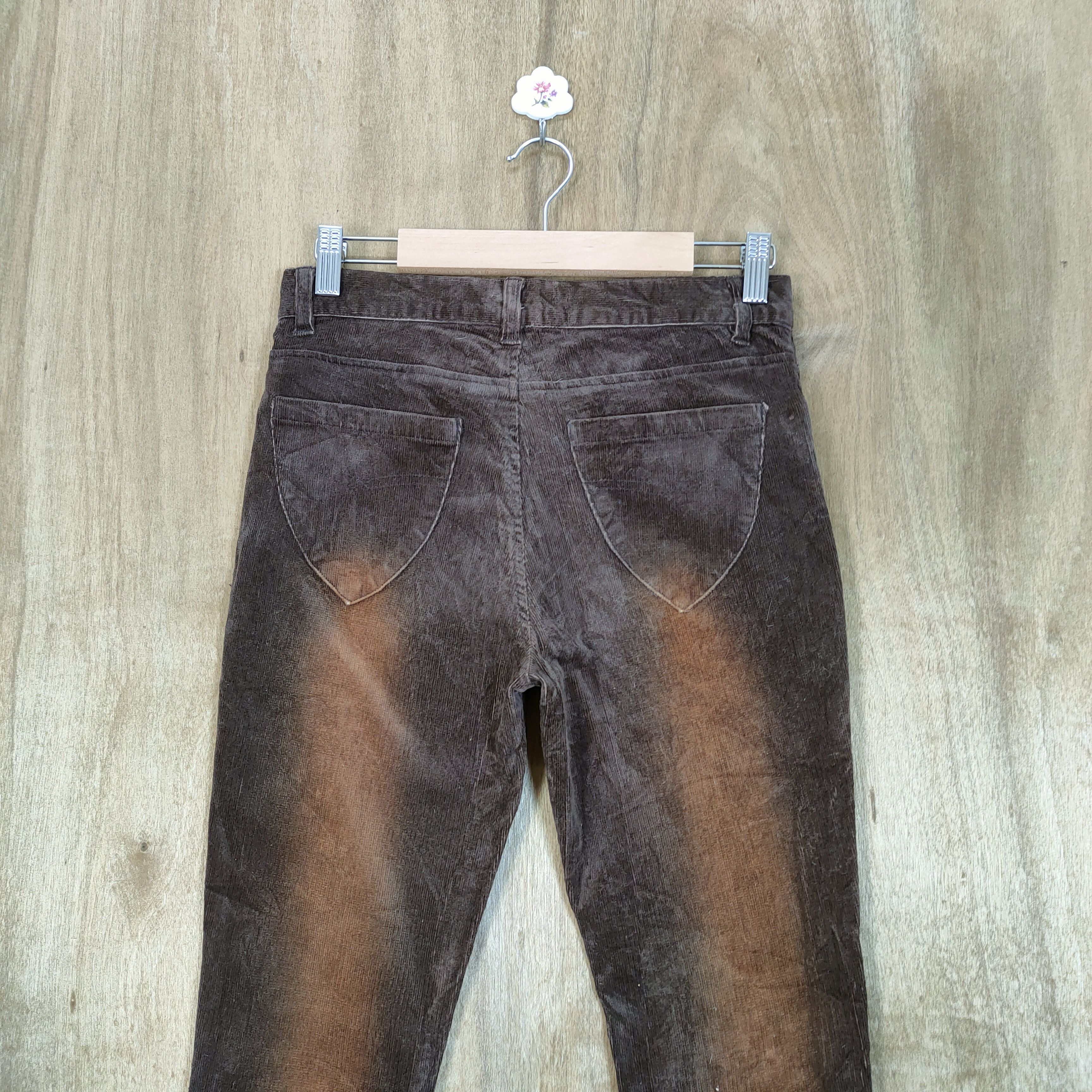 Japanese Brand REVOLUTION ART BROWN FLARE PANTS Size US 26 / EU 42 - 9 Thumbnail