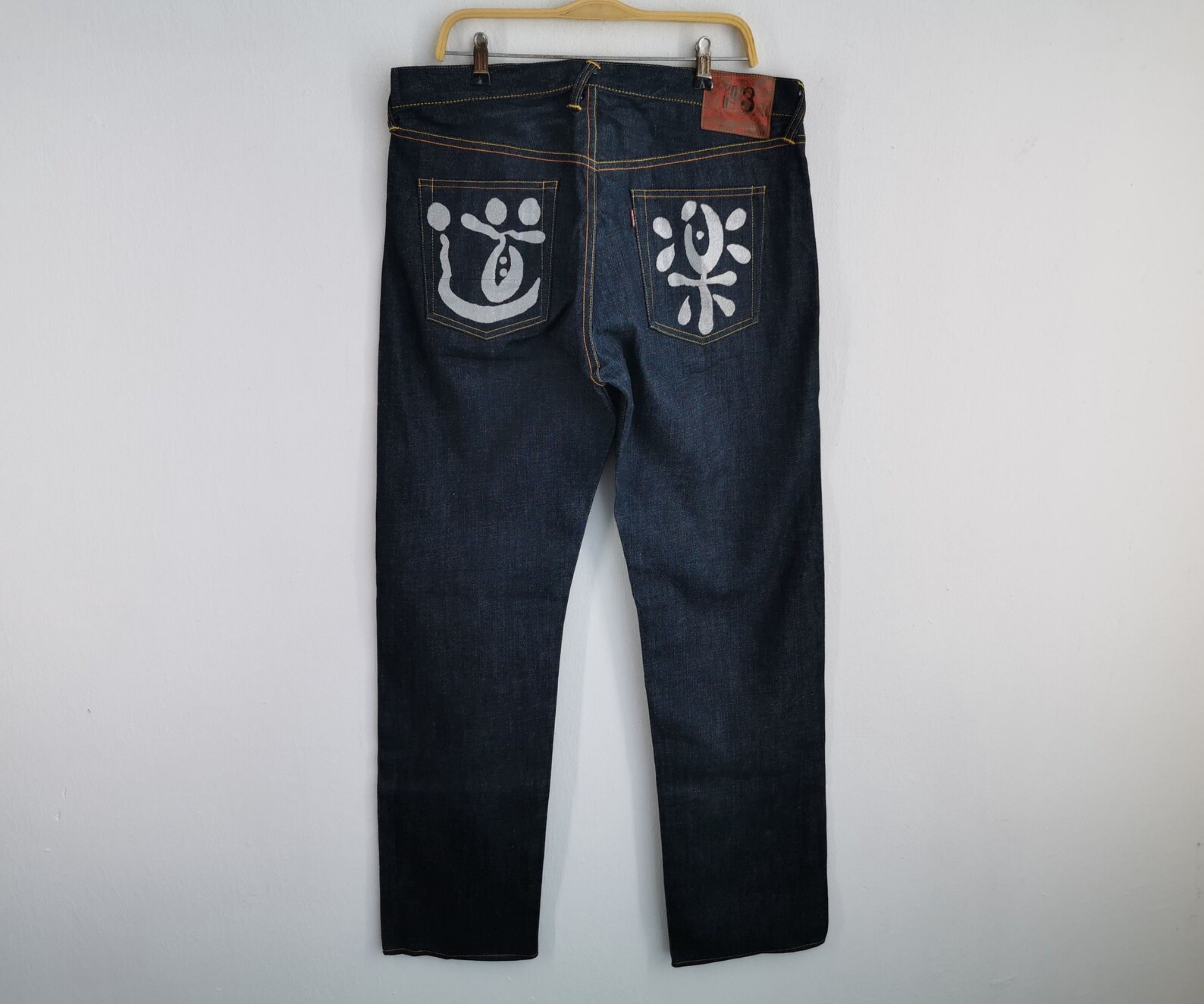 Evisu Evisu No3 Lot 2000 Denim Jeans Size 37/38x34.5 Size US 37 - 5 Thumbnail