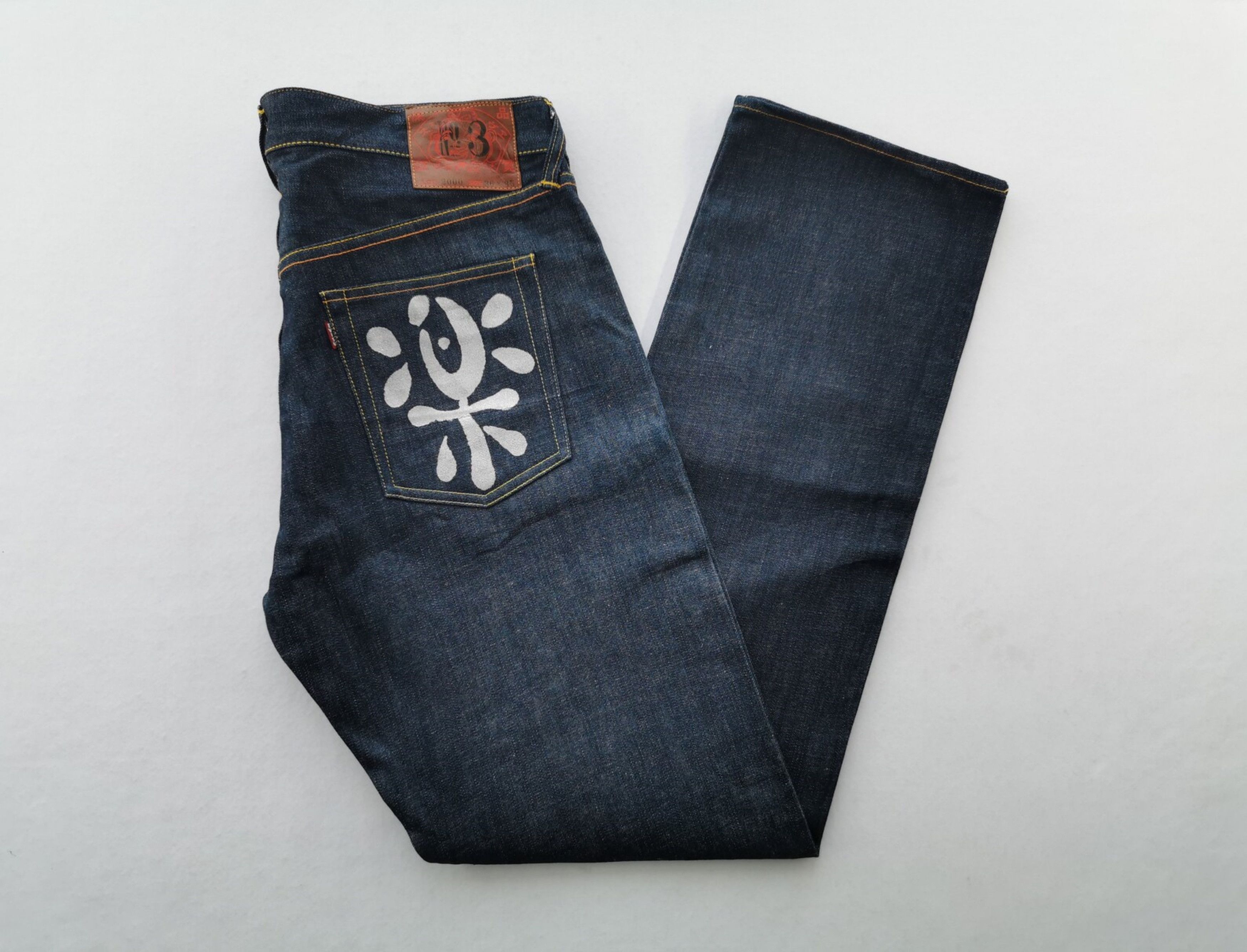 Evisu Evisu No3 Lot 2000 Denim Jeans Size 37/38x34.5 Size US 37 - 1 Thumbnail