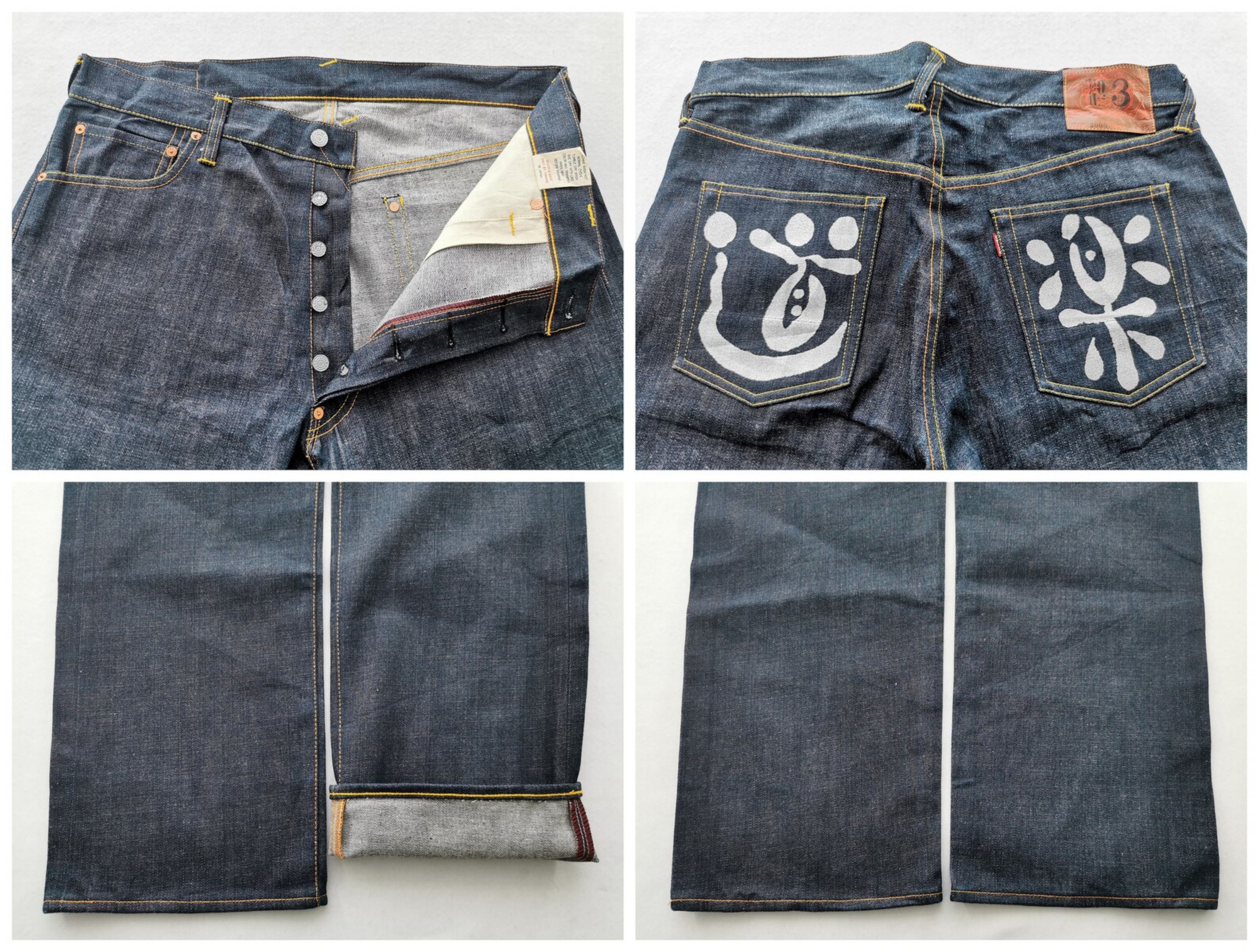 Evisu Evisu No3 Lot 2000 Denim Jeans Size 37/38x34.5 Size US 37 - 6 Thumbnail