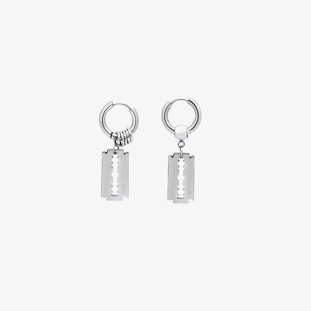 Jewelry × Vintage Trendy Punk Blade Pendant Detachable Stud Earrings Size ONE SIZE - 2 Thumbnail
