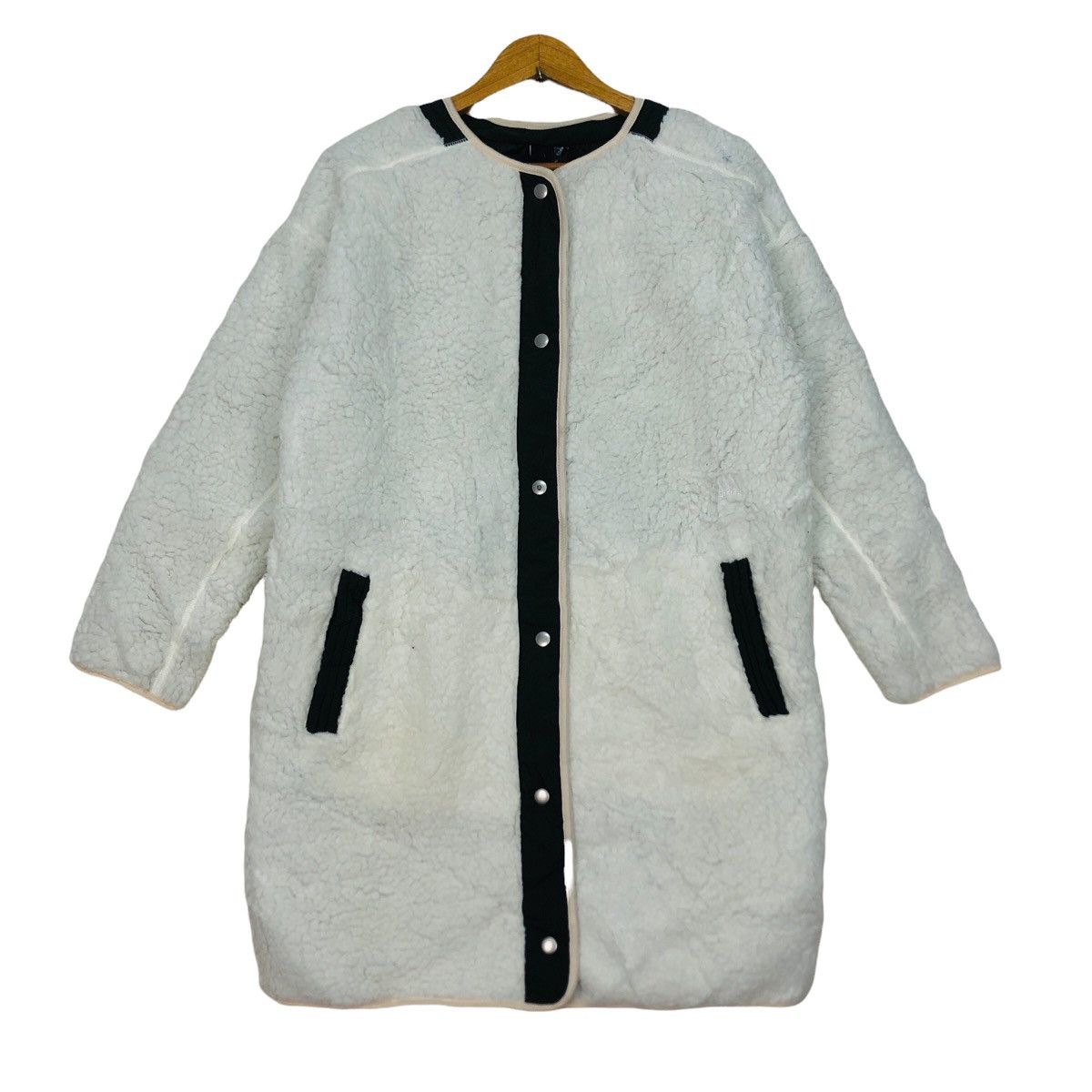 Vtg ADIDAS Three Stripes Snap Button Jacket