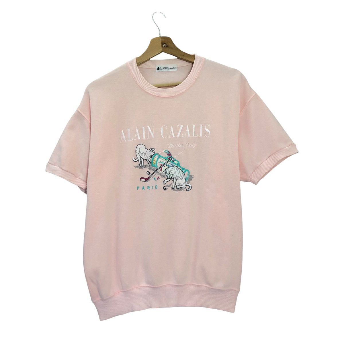 Japanese Brand Alain Cazalis Crewneck ShortSleeve Jumper Sweater Size S Size US S / EU 44-46 / 1 - 1 Thumbnail