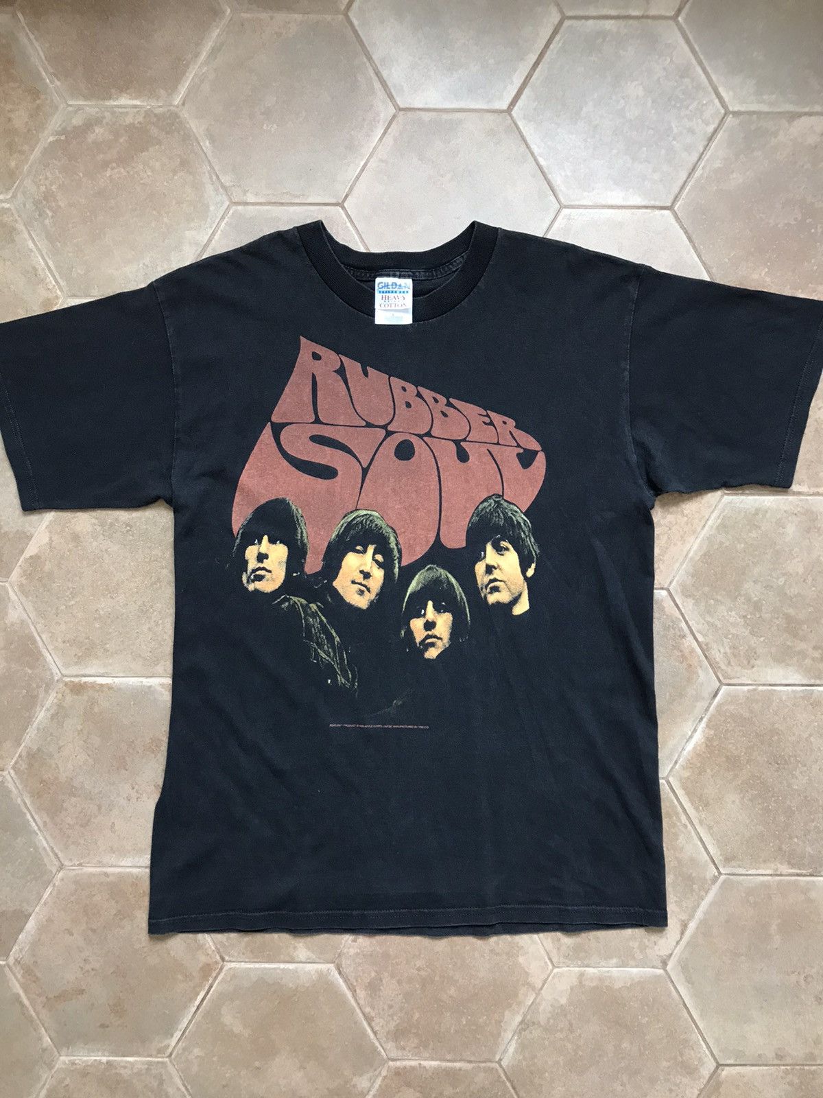 00's THE BEATLES Band T-shirt, Band T, Men's L size cotton black type Vintage Second Hand main image 1
