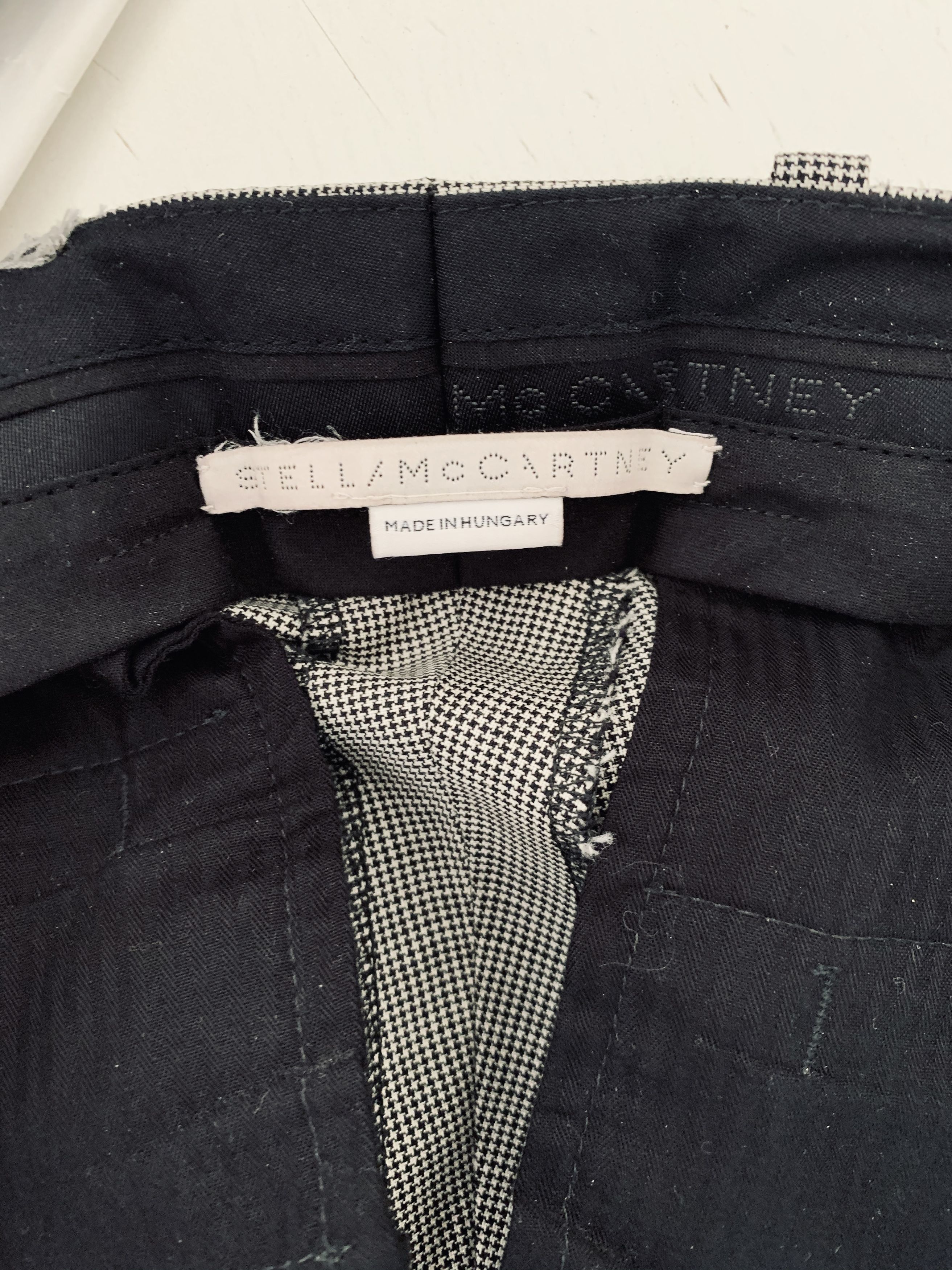 Japanese Brand £420 Stella Mccartney Houndstooth Wool Slacks Size US 34 / EU 50 - 4 Thumbnail