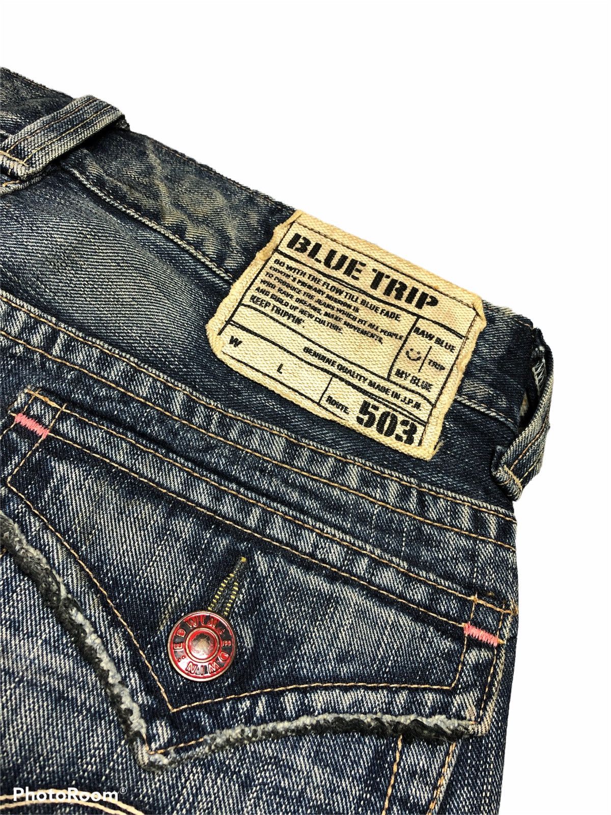 Edwin VINTAGE EDWIN BLUE TRIP DISTRESSED DENIM Size US 31 - 5 Thumbnail