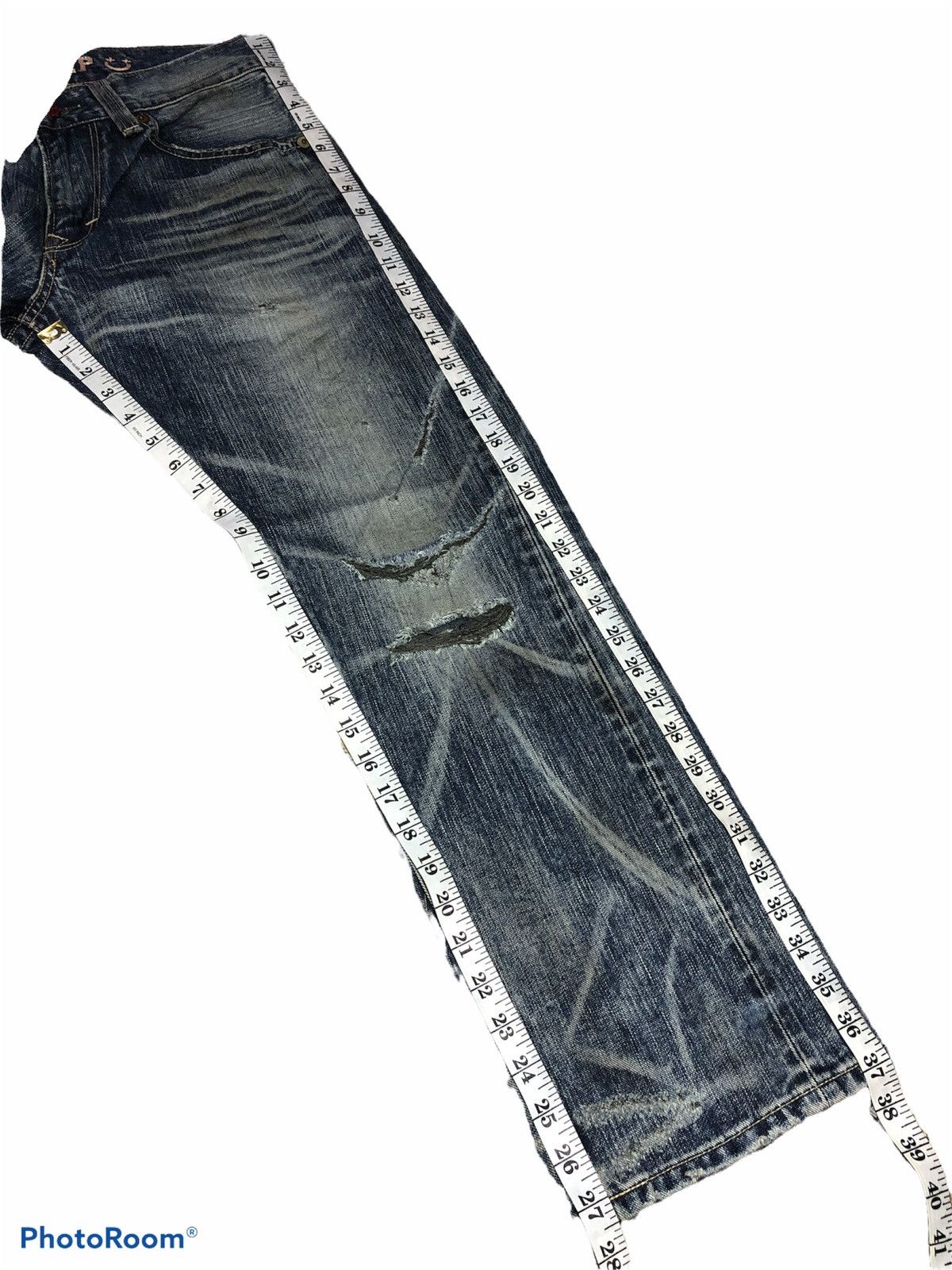 Edwin VINTAGE EDWIN BLUE TRIP DISTRESSED DENIM Size US 31 - 10 Thumbnail