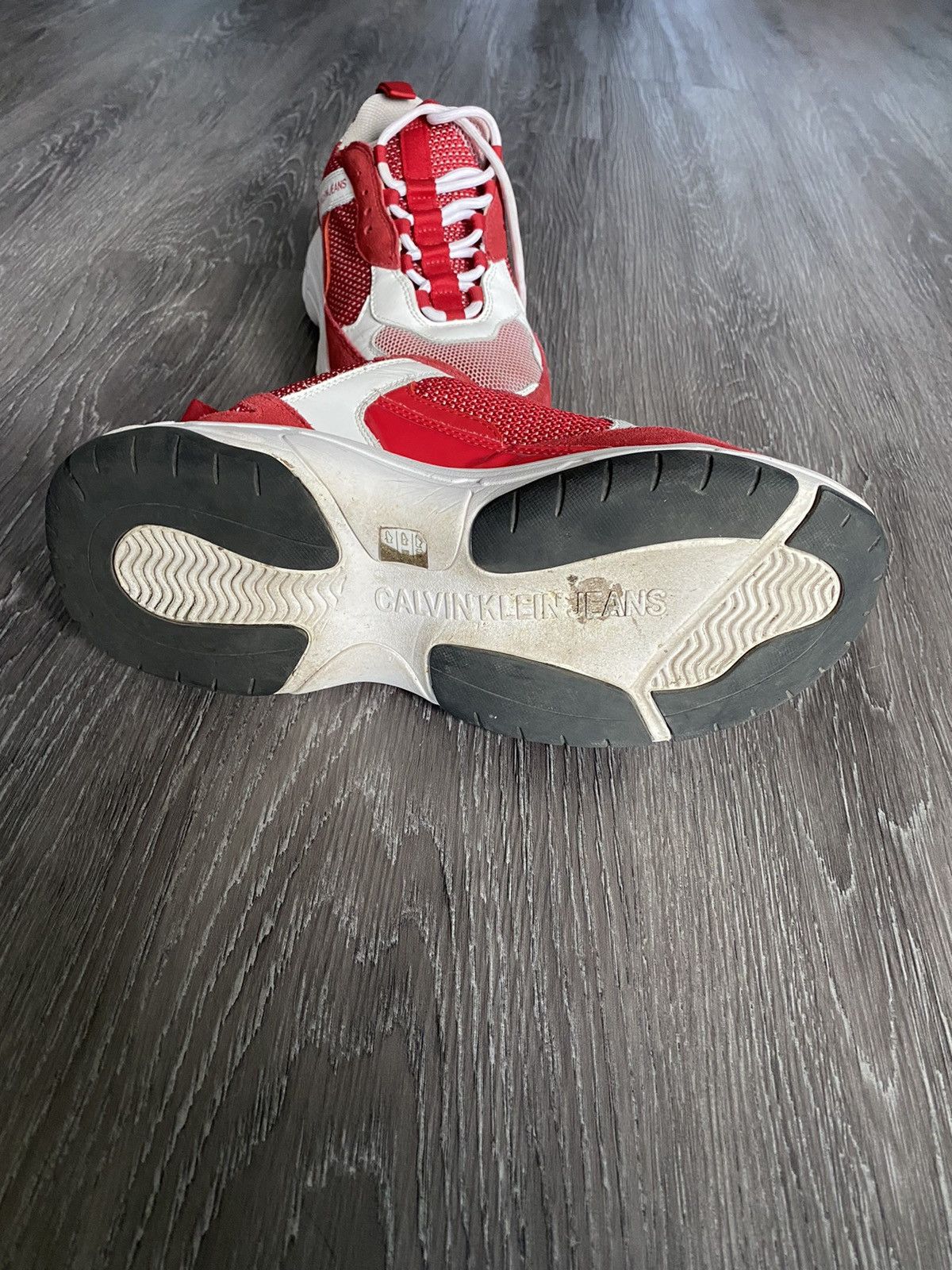Calvin Klein Calvin Klein Jeans Sneakers Red and White Chunky Shoes Size US 9 / EU 42 - 3 Thumbnail