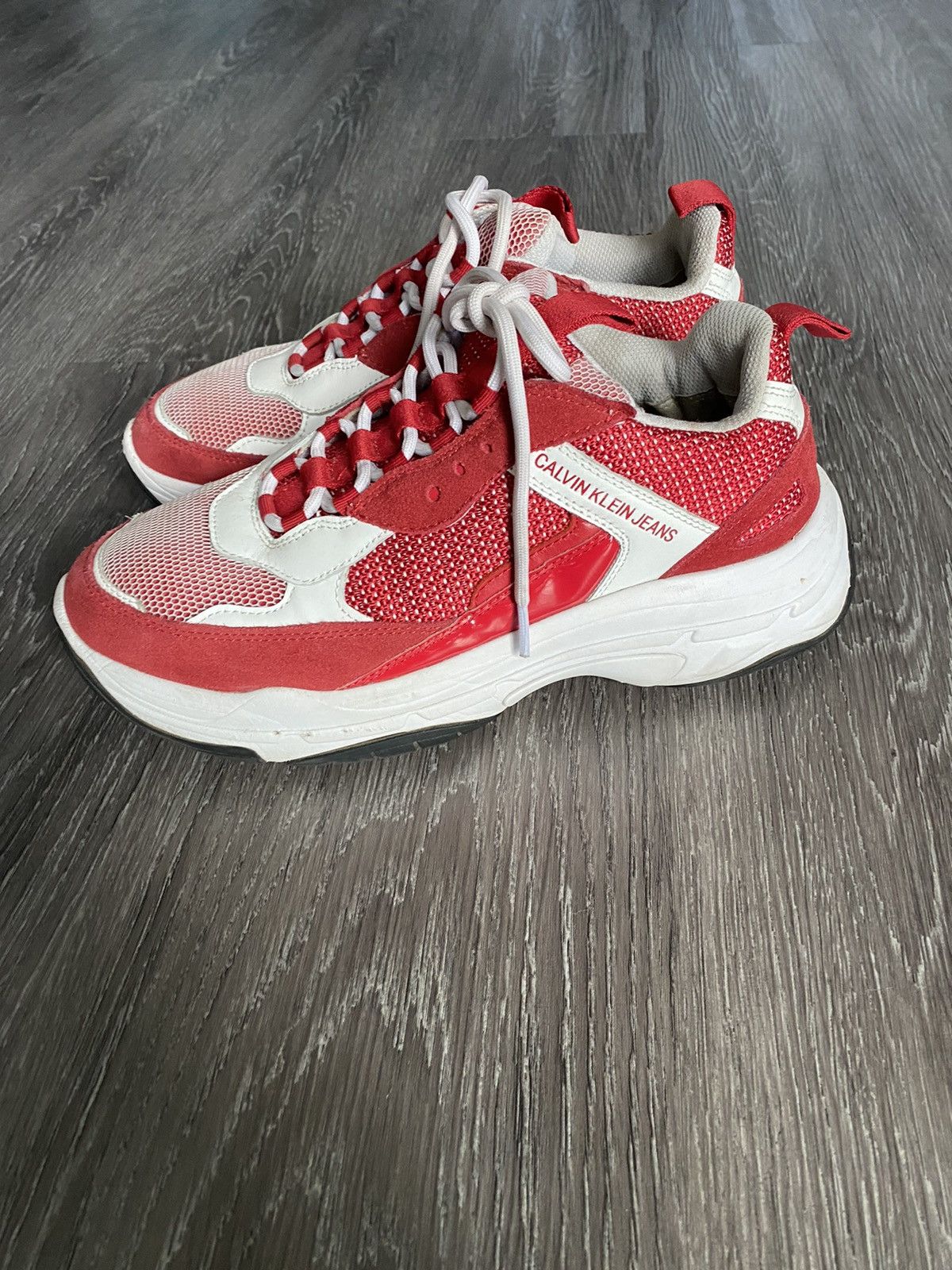 Calvin Klein Calvin Klein Jeans Sneakers Red and White Chunky Shoes Size US 9 / EU 42 - 2 Thumbnail