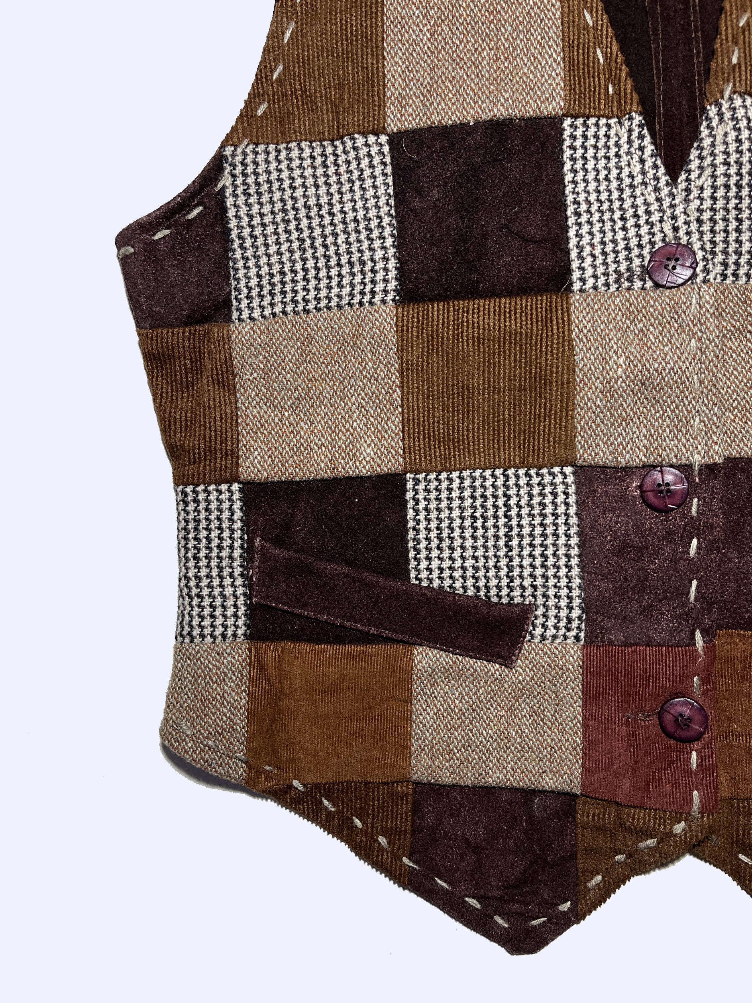 Vintage Patchwork Heritage Leather Navajo American Style Vest Size US S / EU 44-46 / 1 - 7 Thumbnail