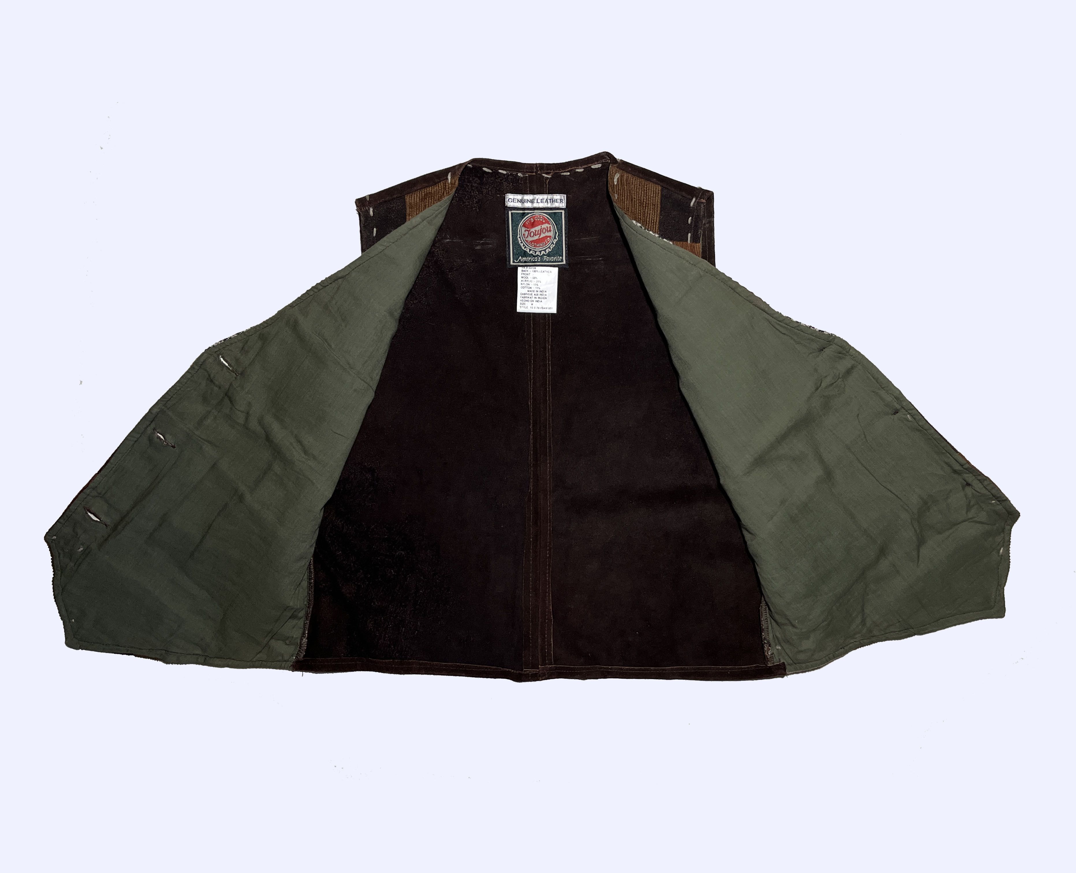 Vintage Patchwork Heritage Leather Navajo American Style Vest Size US S / EU 44-46 / 1 - 9 Thumbnail